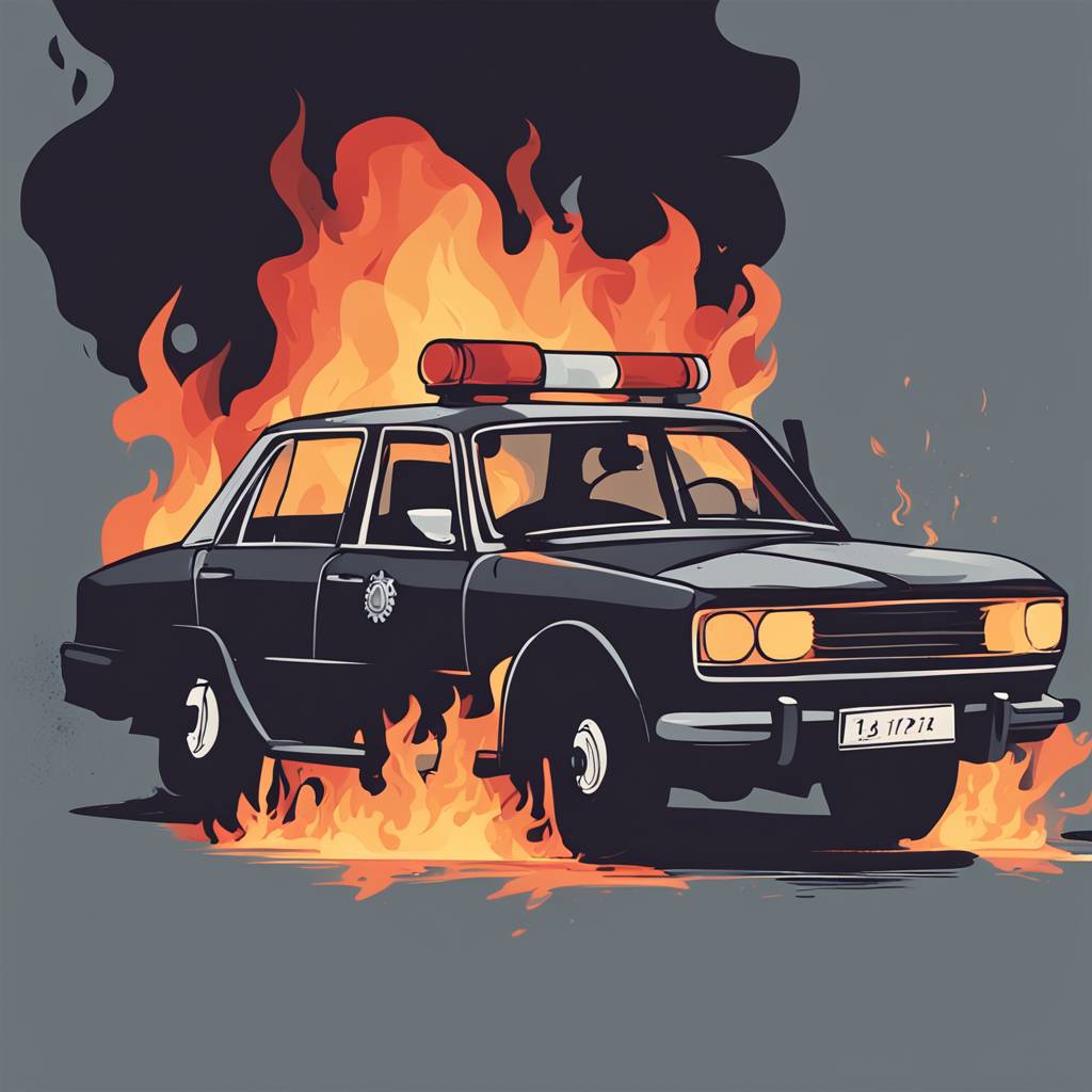 Car Caught Fire in Duplek near Maribor, Firefighters and Police Intervened
