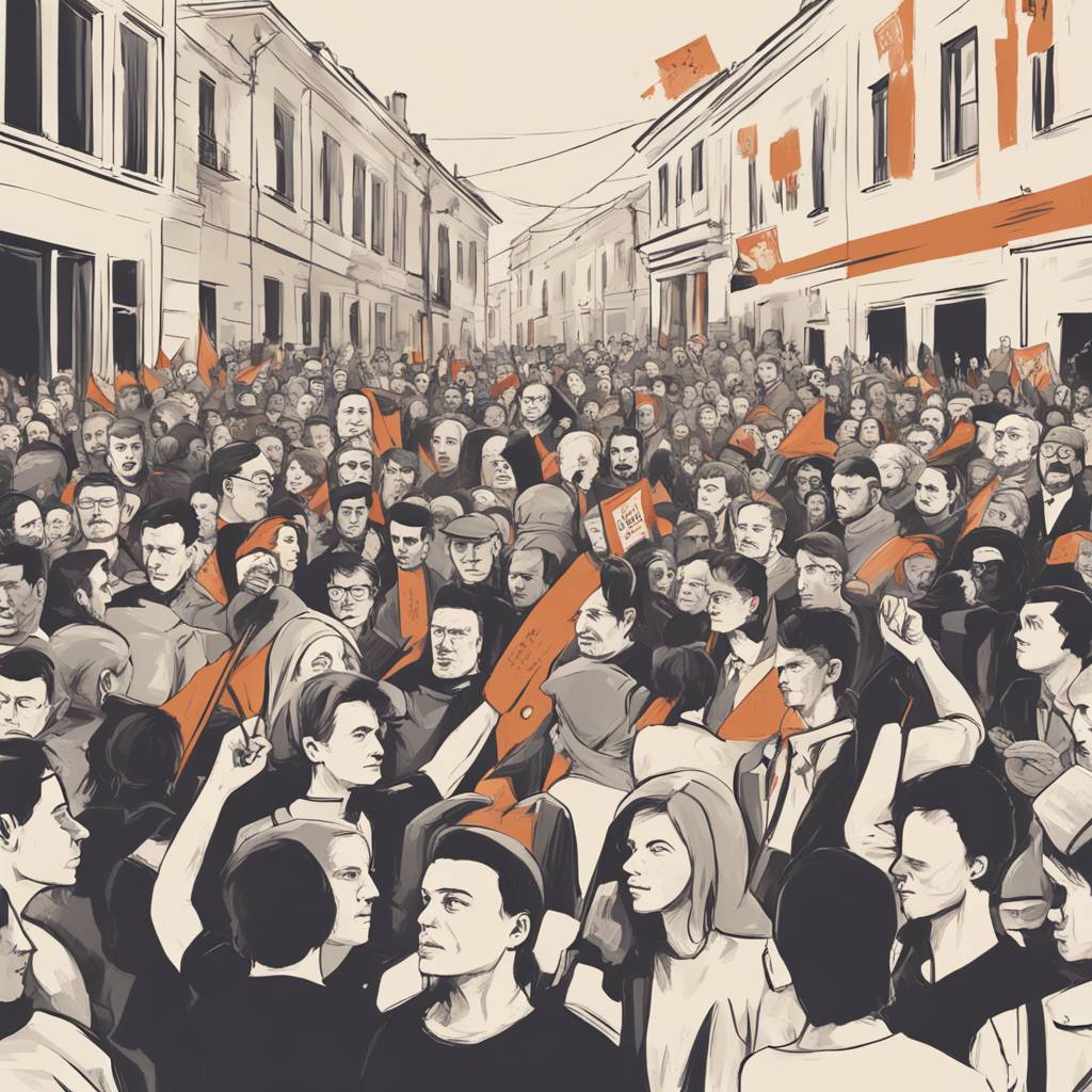 Protest in Sremska Mitrovica with the Presence of Opposition Politicians and Citizens