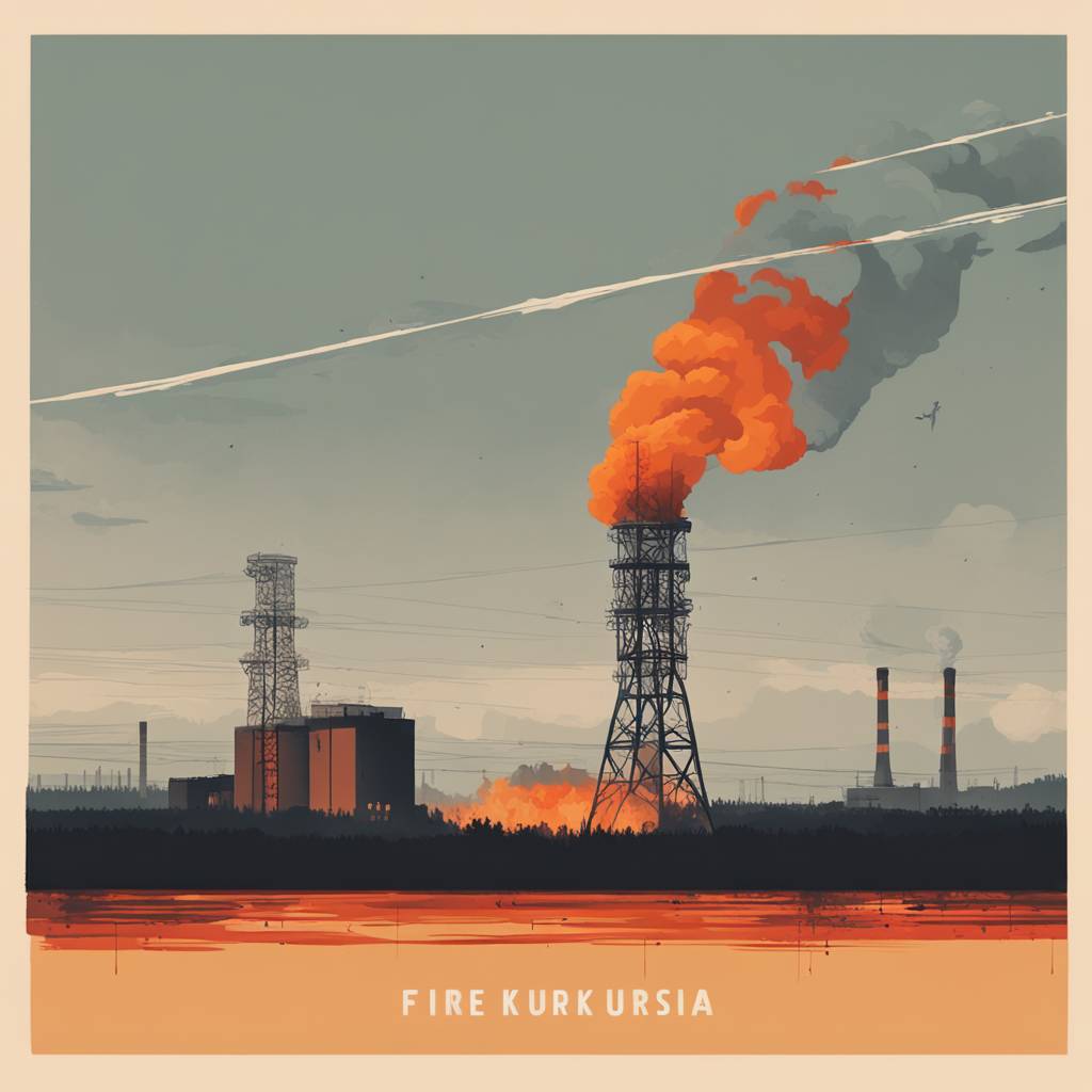 Fire Near Kursk Nuclear Power Plant After Ukrainian Drone Downed