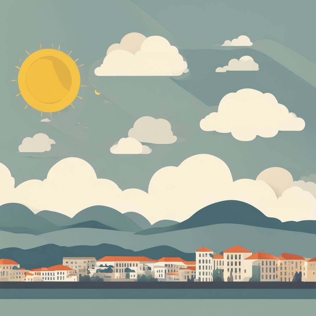 Sončno vreme z zmerno oblačnostjo v Severni Makedoniji