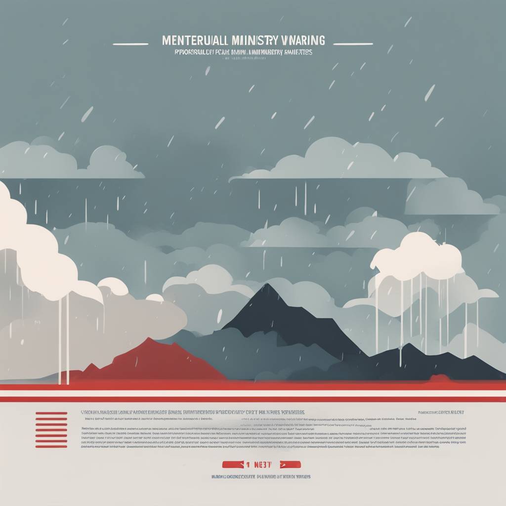 Montenegro's Ministry of Internal Affairs Issues Warning: Heavy Rainfall and Possible Weather Disasters