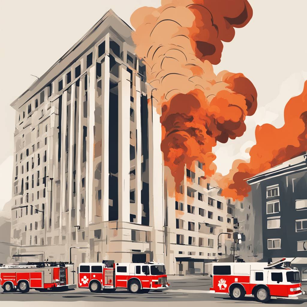 Velik požar zajel Vjesnikov nebotičnik v Zagrebu