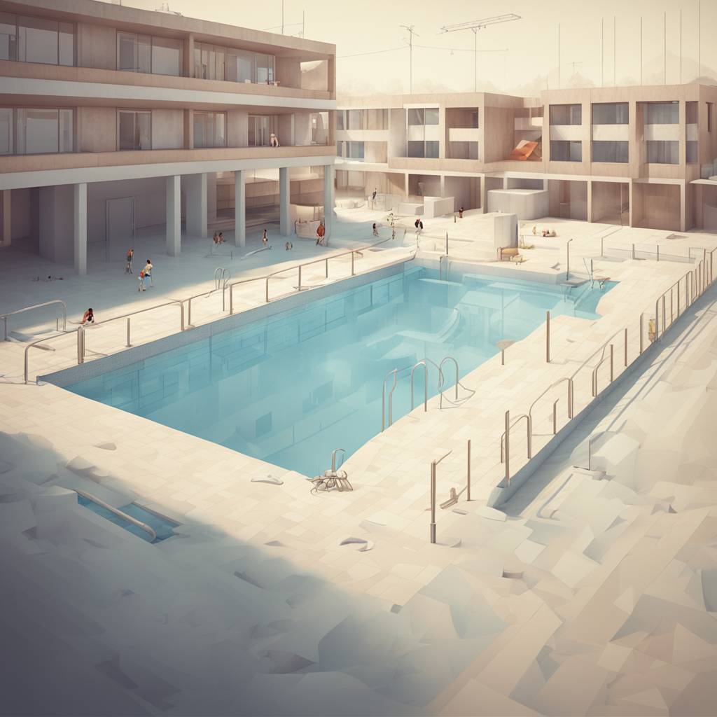 Children's Pool Under Construction in Čair, Work Delayed