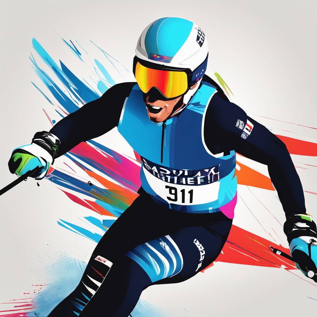 Samuel Kolega in the fight for a podium finish in the World Cup Slalom