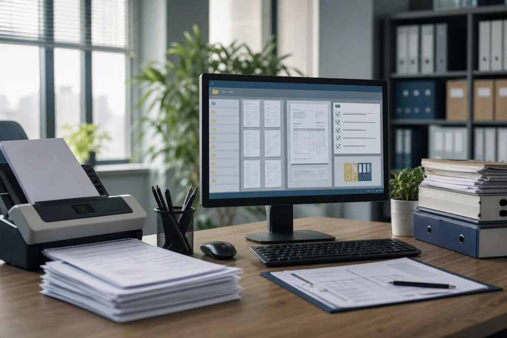 Digitale Ablage und Prüfprozess für Steuerunterlagen im Büro