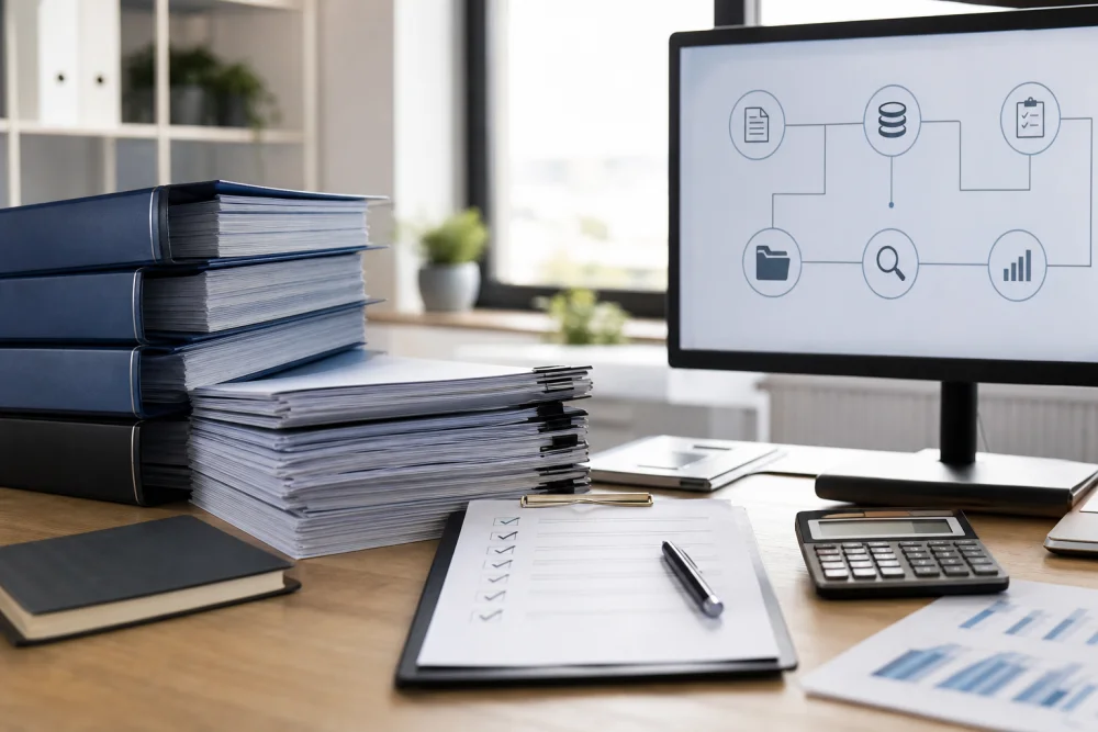 Dokumentierter Finanzprozess im Büro