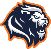 Lion head w orange outline