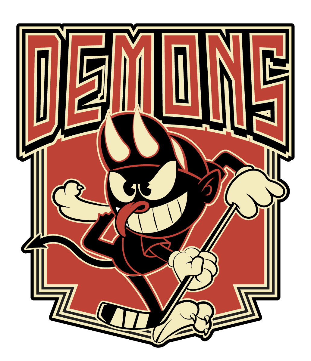 Demons escudo red png