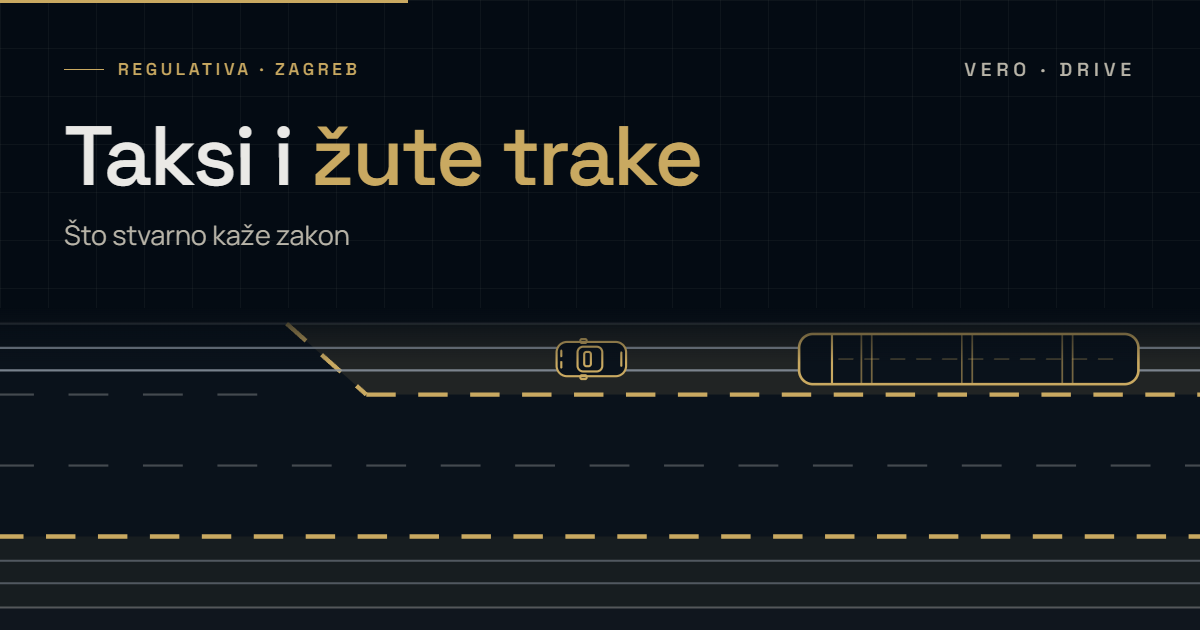 Taksi i žute trake u Zagrebu: što stvarno kaže zakon