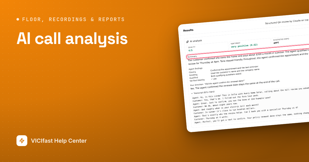 AI call analysis
