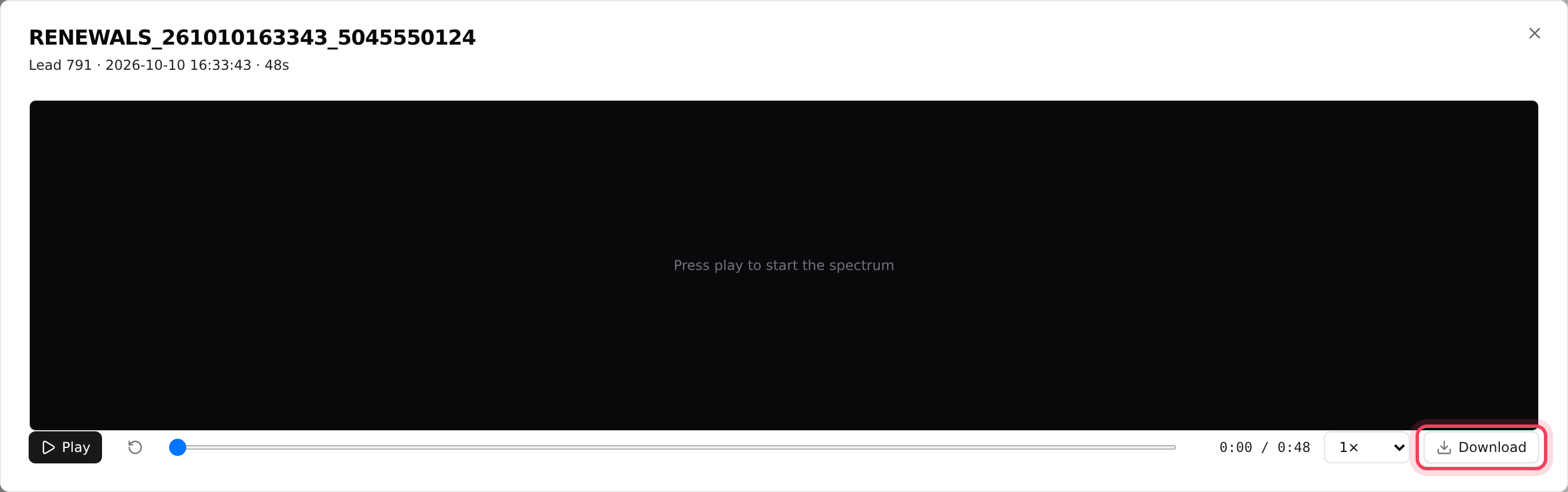 The player: speed control and Download