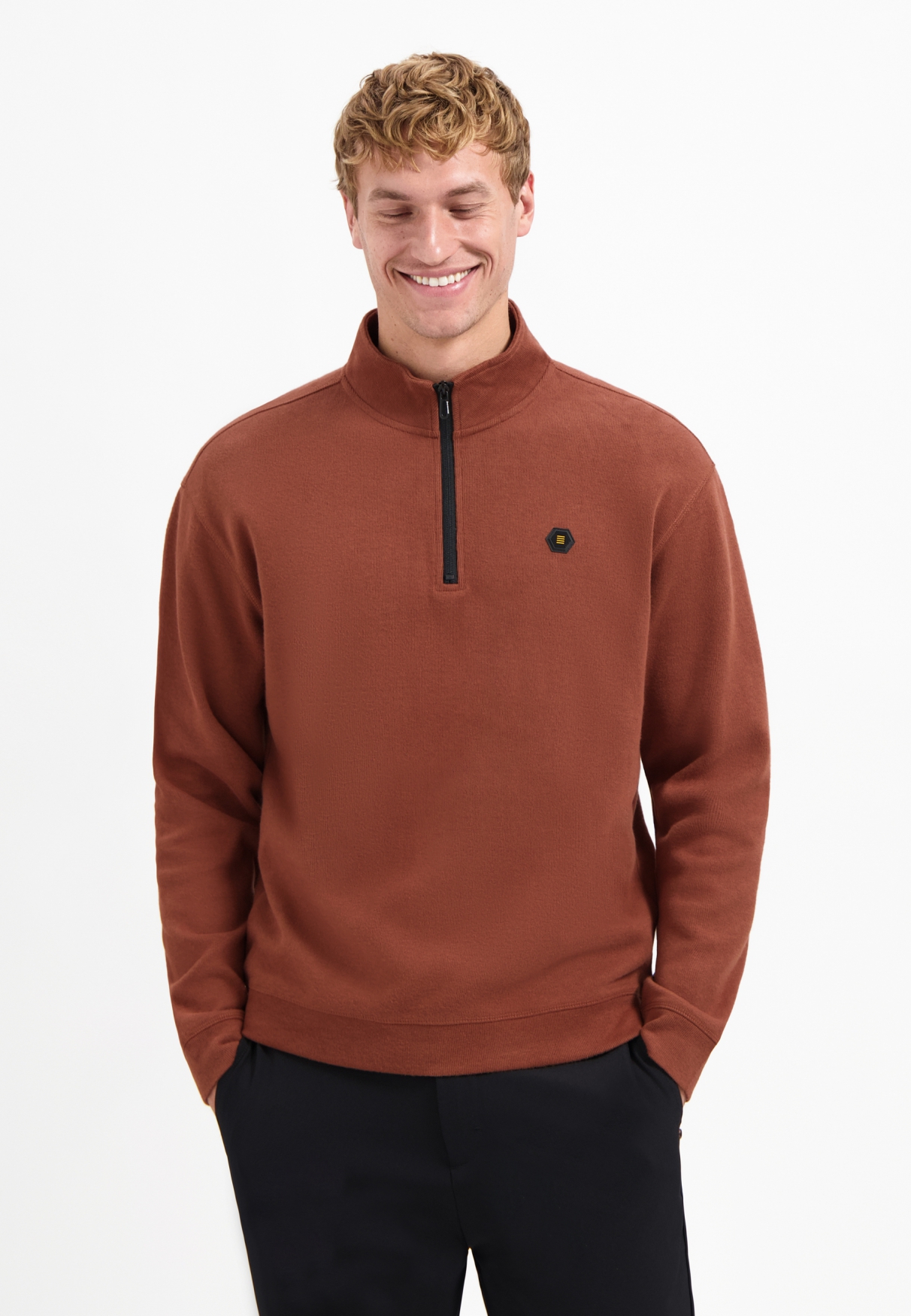 Sweater Half Zip Soft Rib Rela