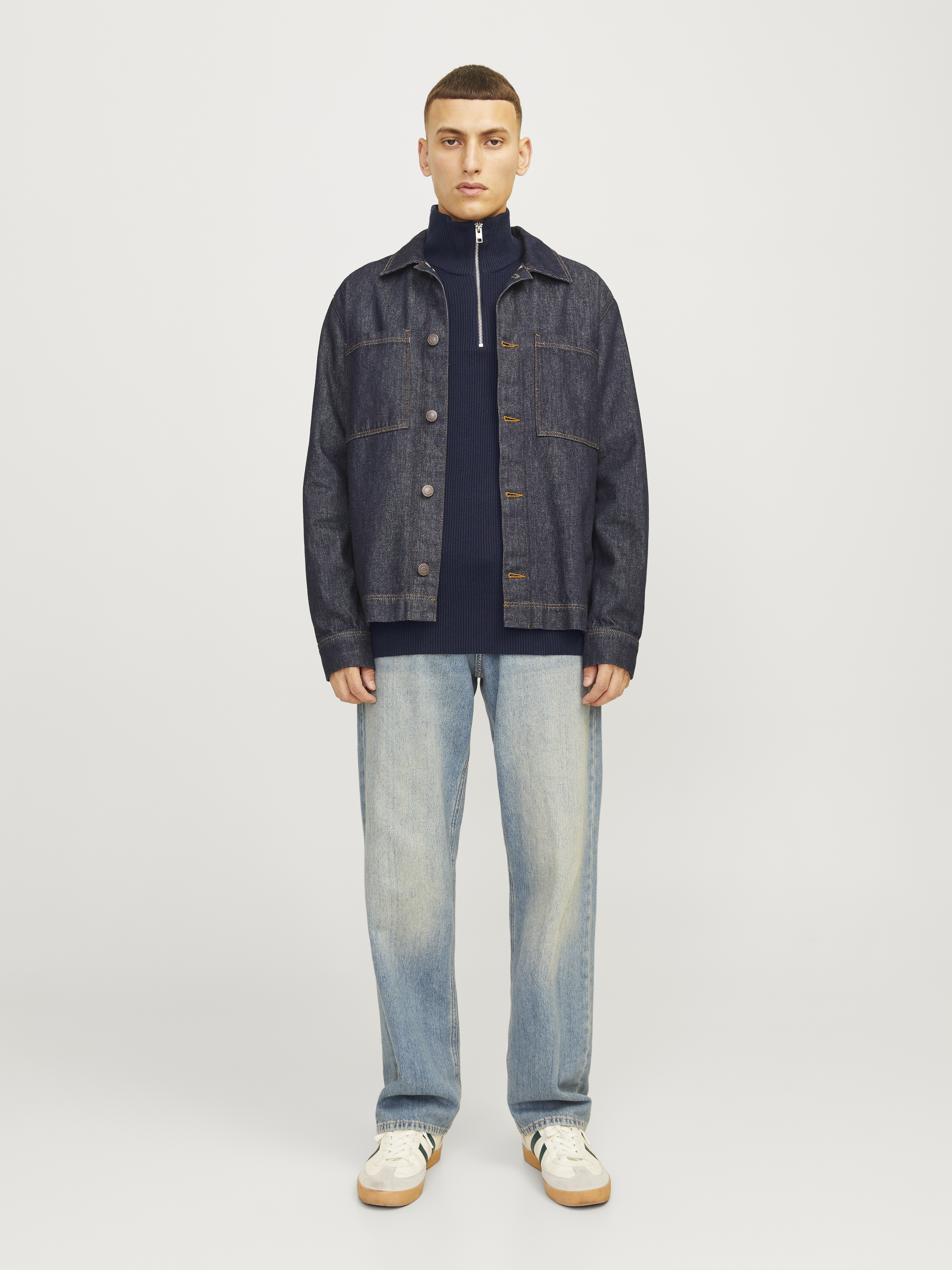 JJEPERFECT KNIT HALF ZIP SN