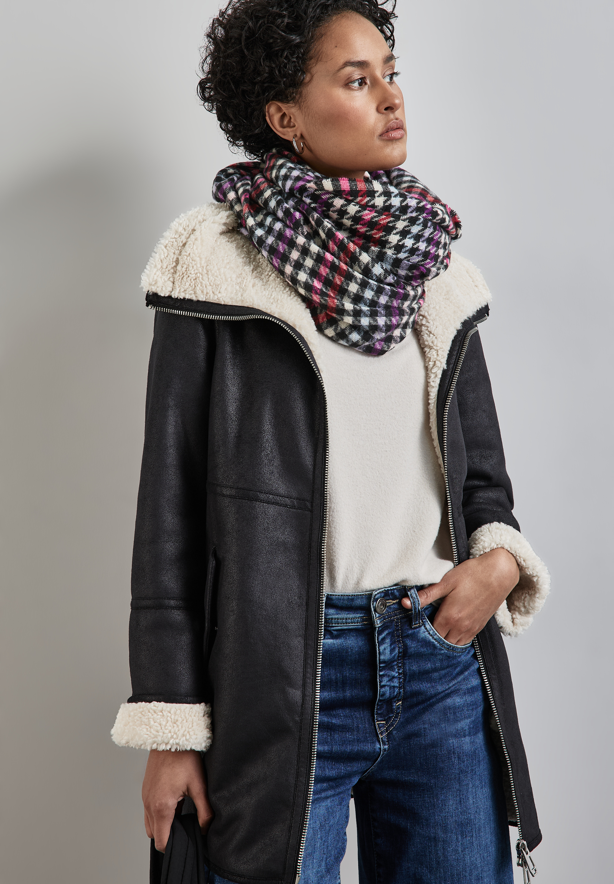 OP_Middlewarm Houndstooth Long