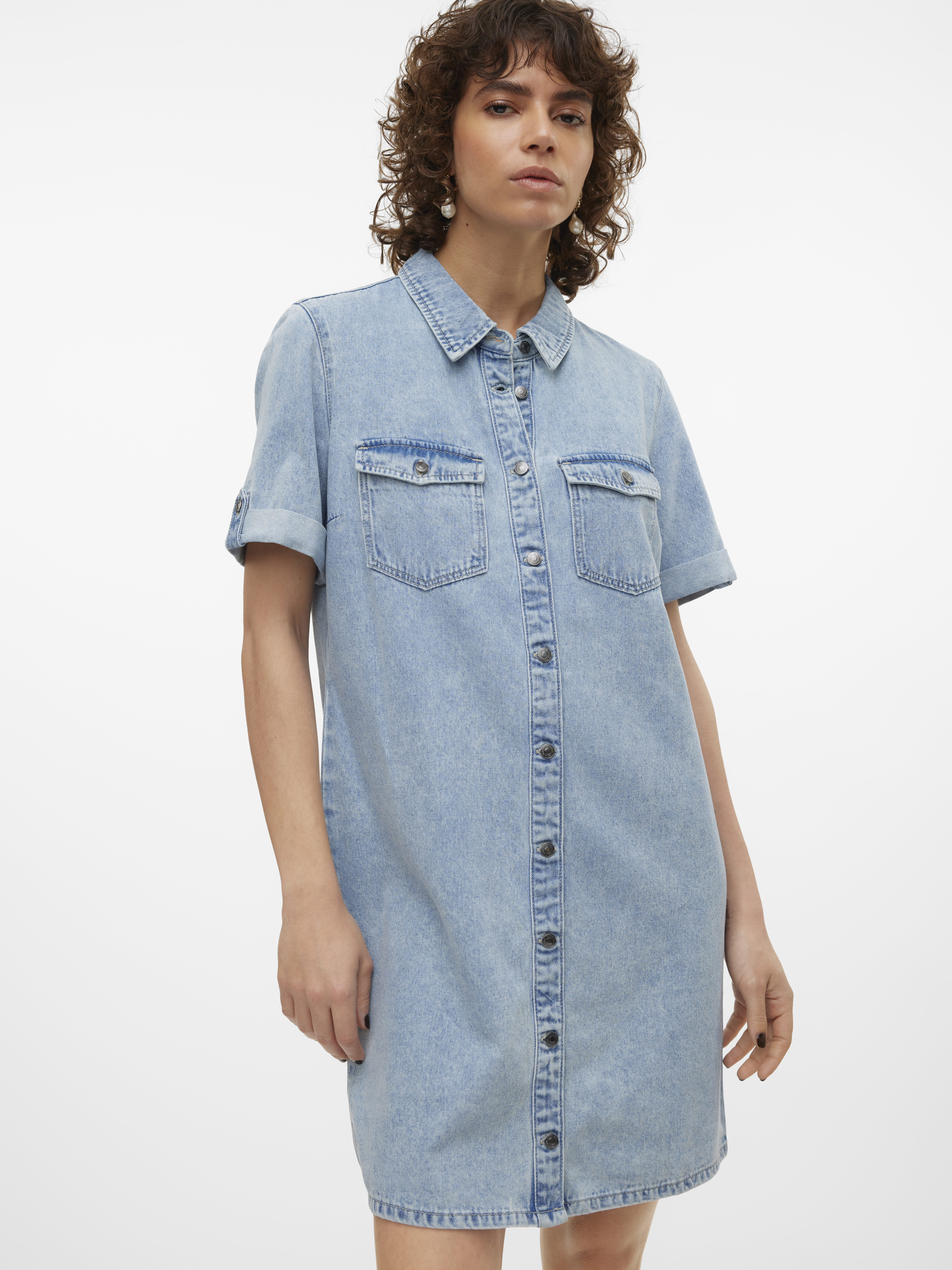 VMJENNIE SS SHORT DENIM DRESS GA NO