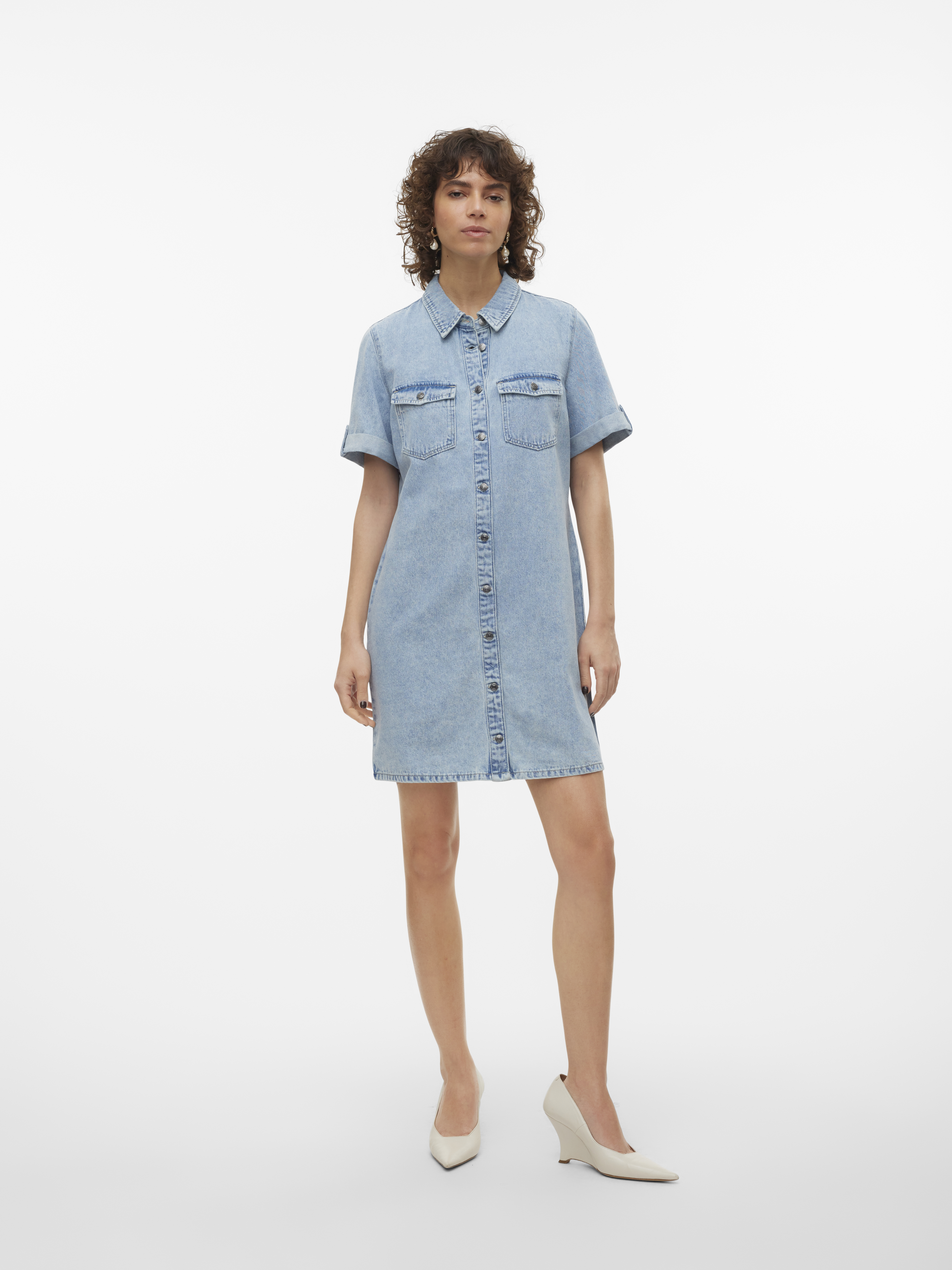 VMJENNIE SS SHORT DENIM DRESS GA NO
