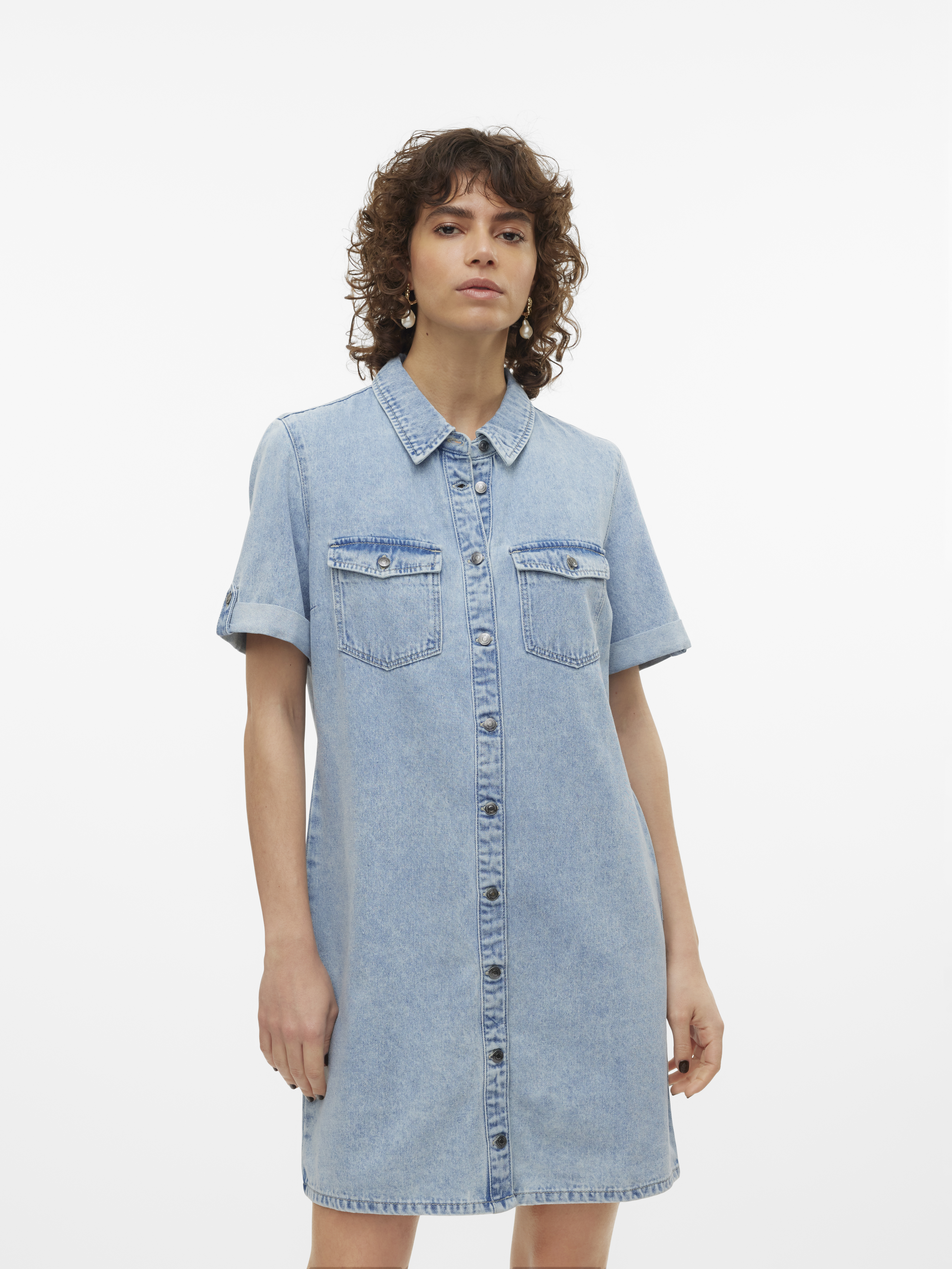 VMJENNIE SS SHORT DENIM DRESS GA NO