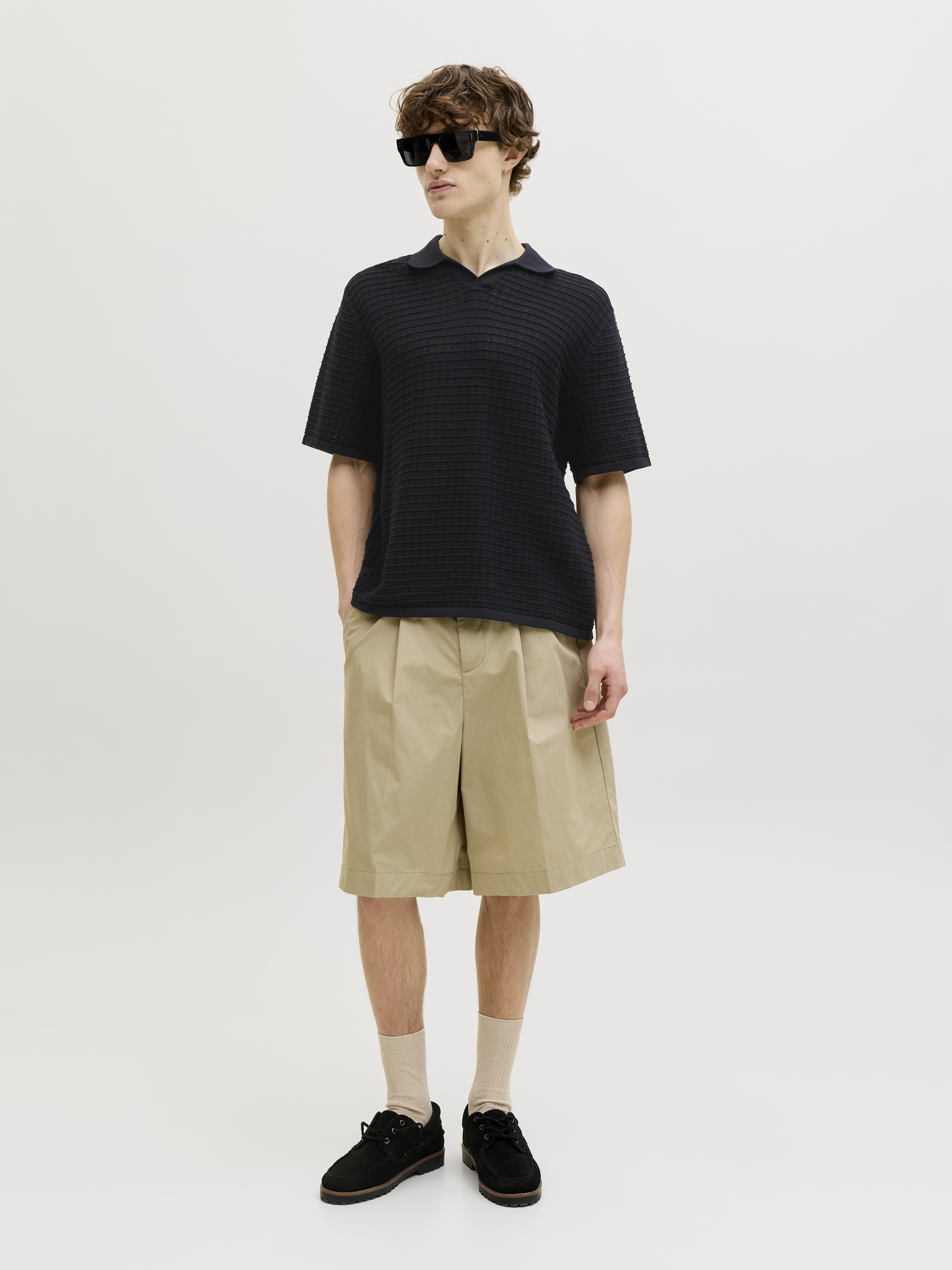 JORNANTUCKET KNIT SPLIT NECK POLO S