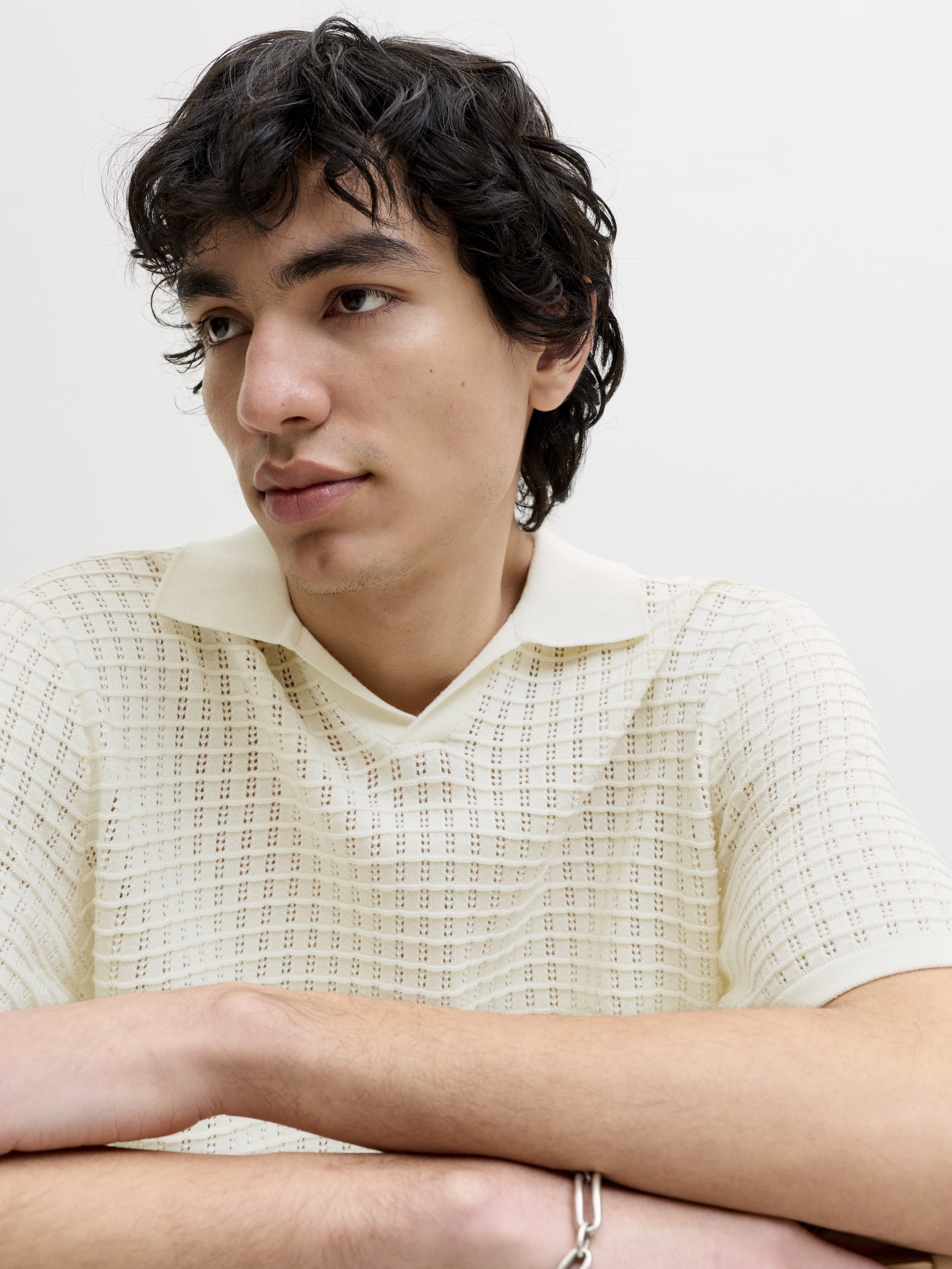 JORNANTUCKET KNIT SPLIT NECK POLO S