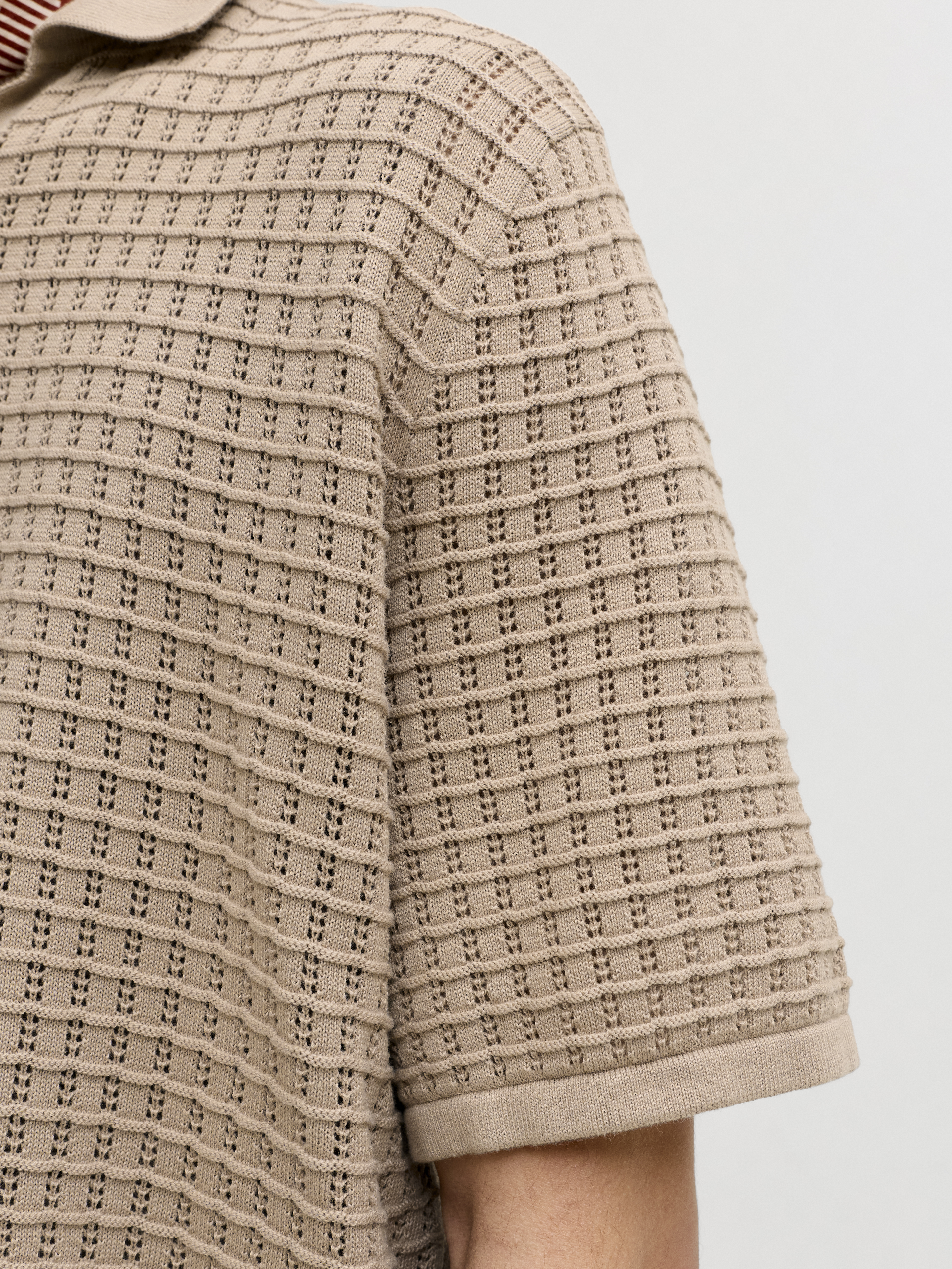 JORNANTUCKET KNIT SPLIT NECK POLO S