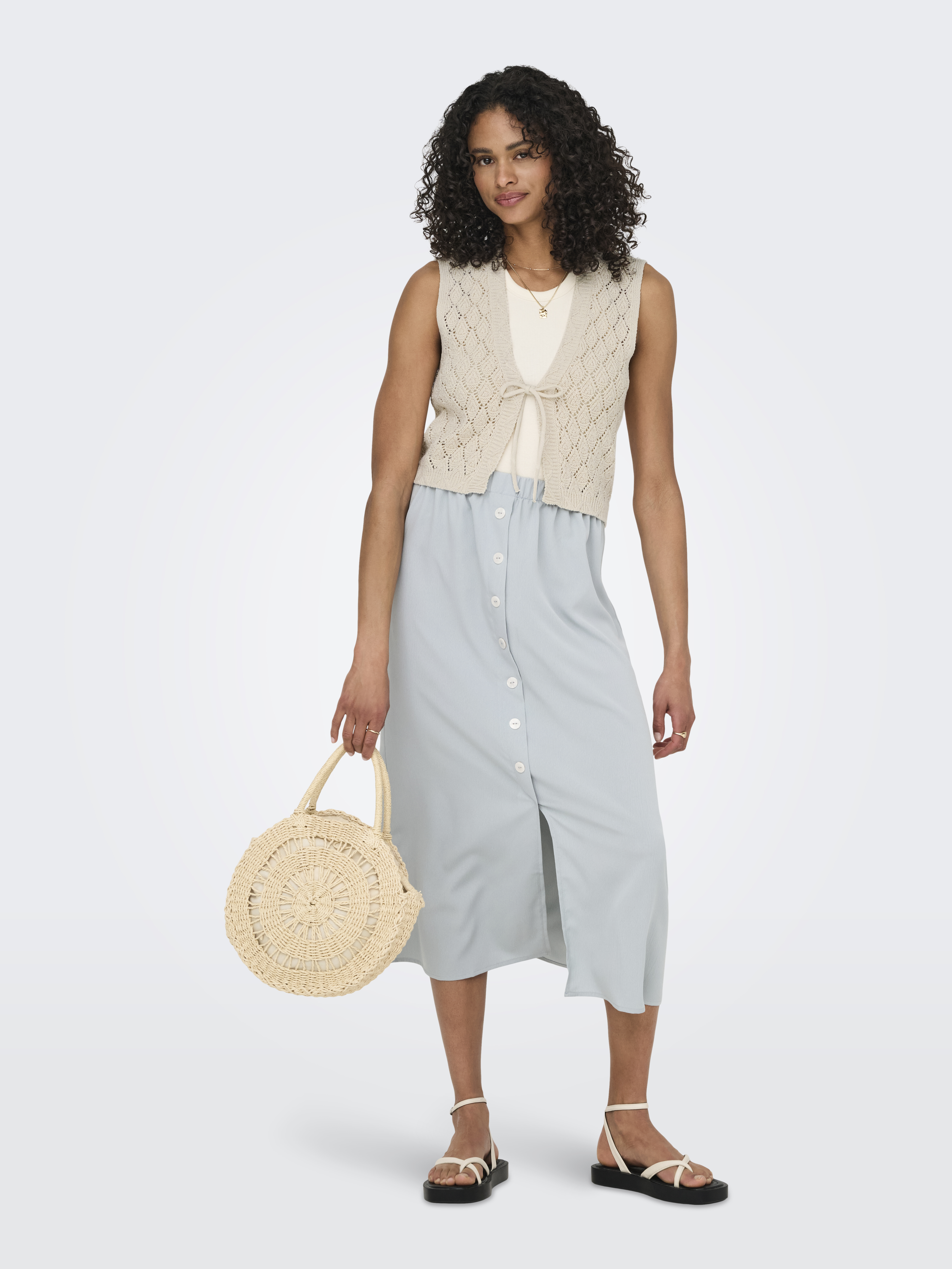 ONLCHILI S/L STRING VEST KNT NOOS