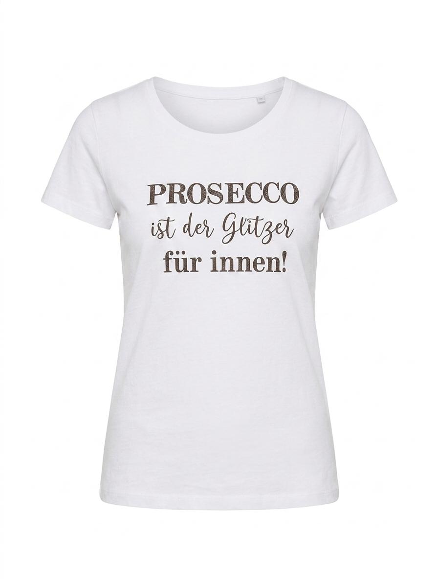 BeFamous T- Shirt "Prosecco ist der Glitzer für innen"