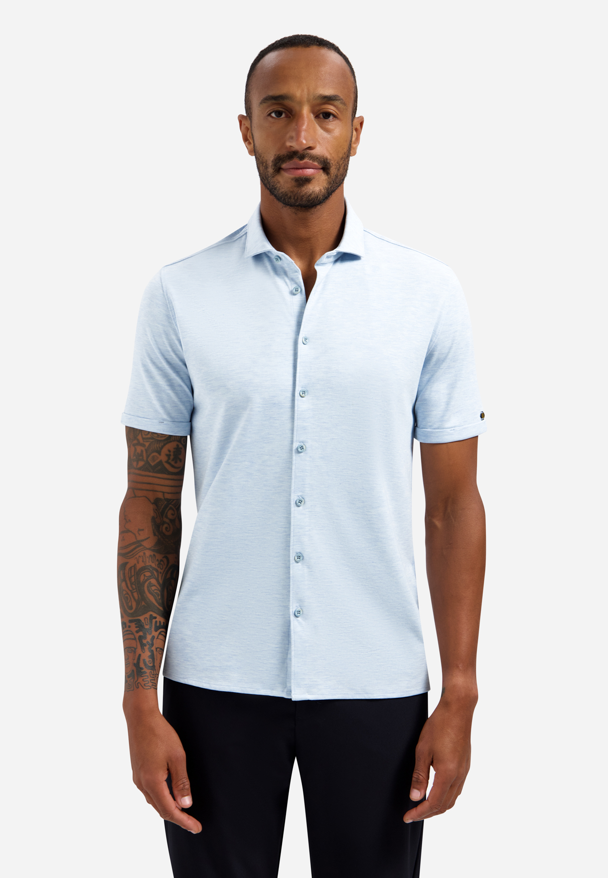 SHIRT SHORT SLEEVE MELANGE JERSEY