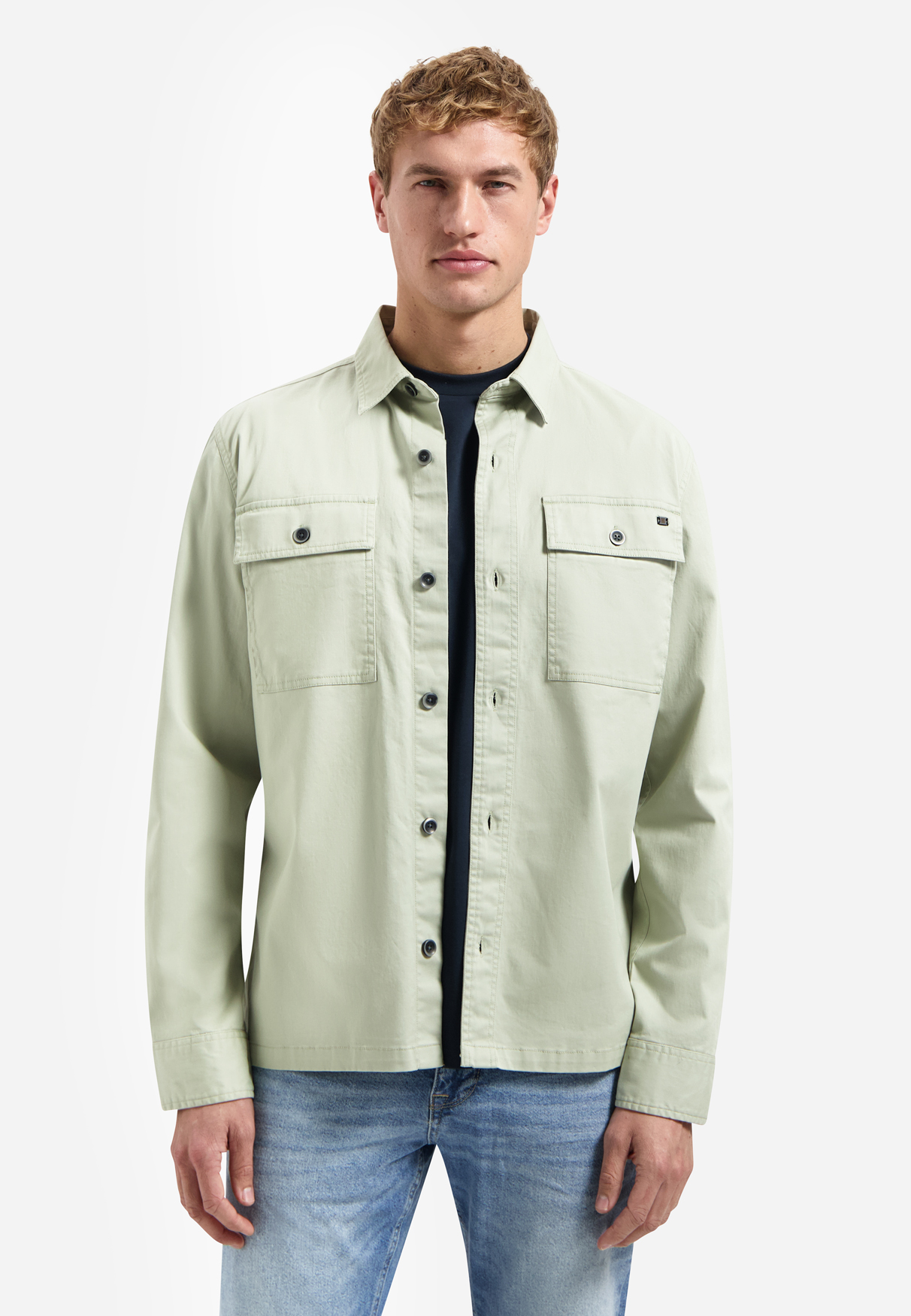 OVERSHIRT BUTTONS TWILL STRETCH