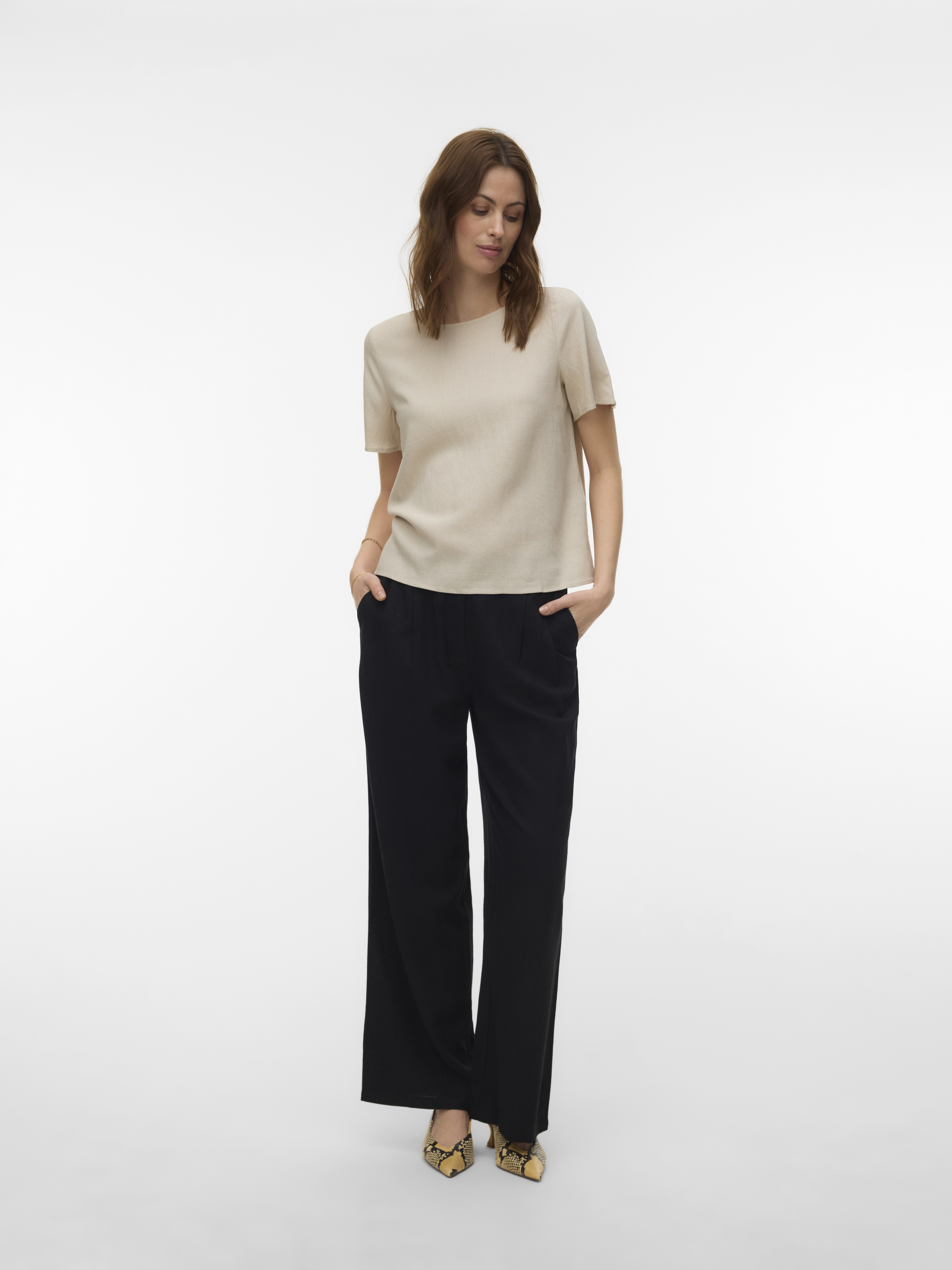 VMMYMILO SS O-NECK TOP WVN GA BOO