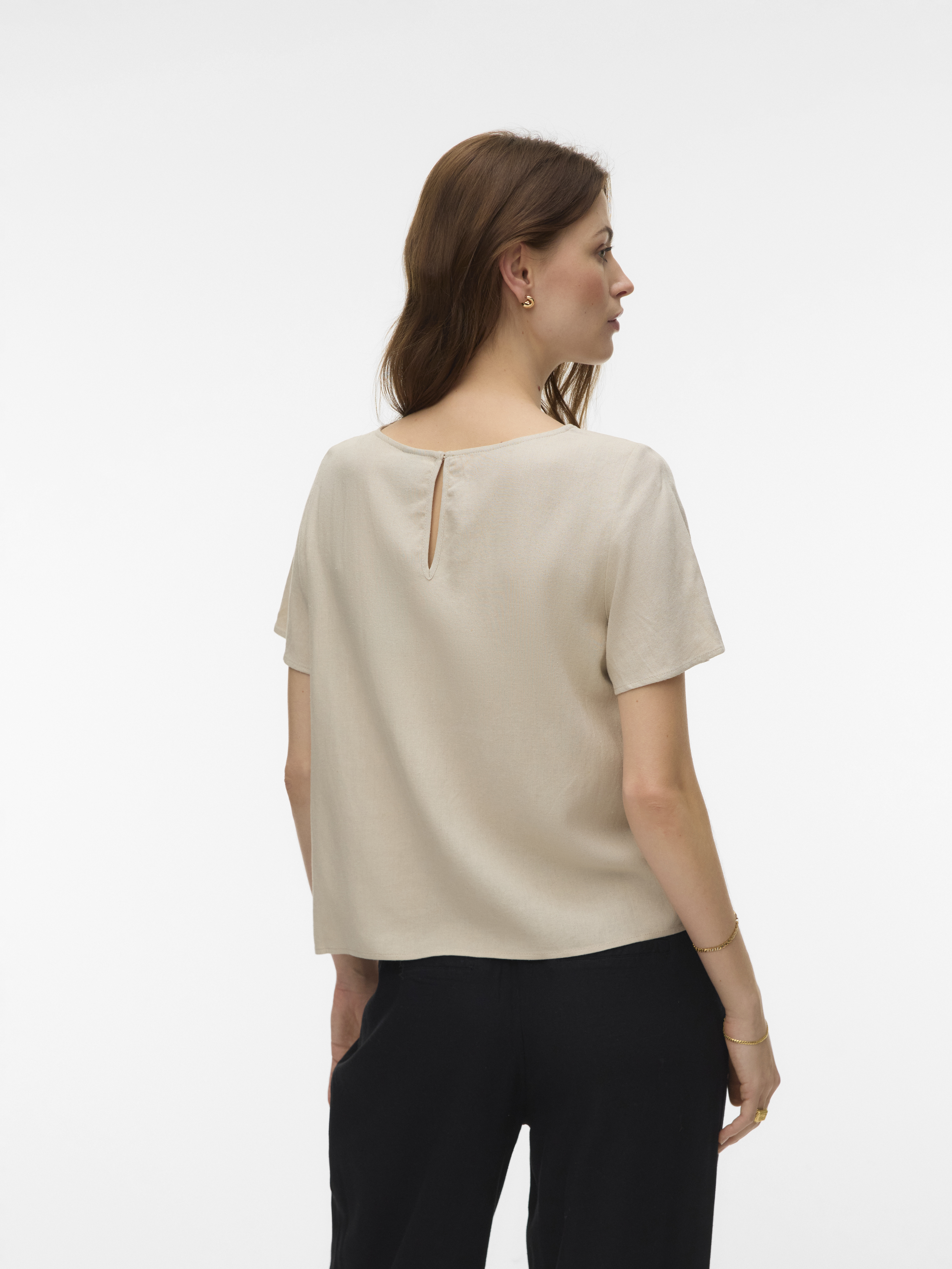 VMMYMILO SS O-NECK TOP WVN GA BOO