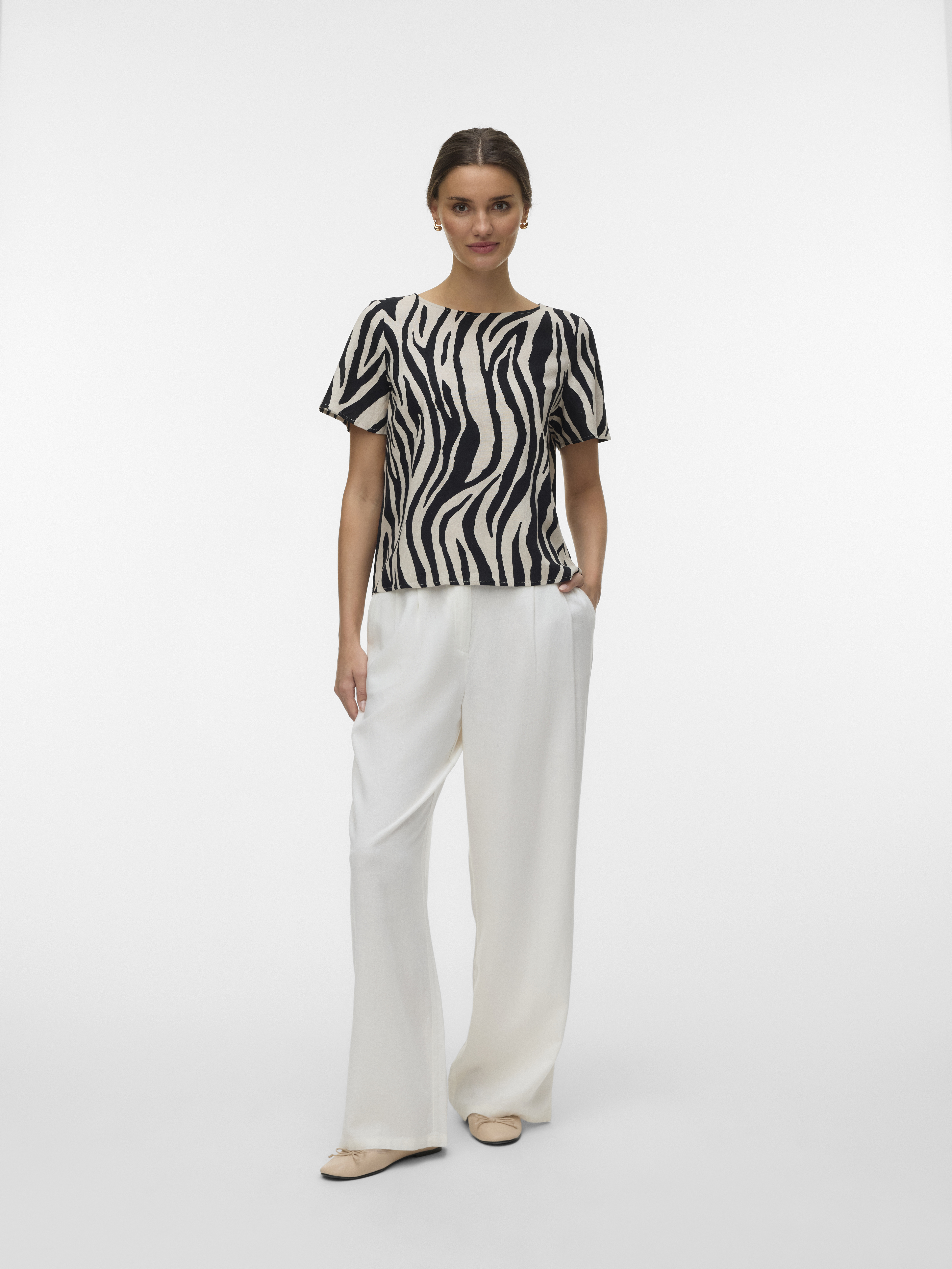 VMMYMILO SS O-NECK TOP WVN GA BOO