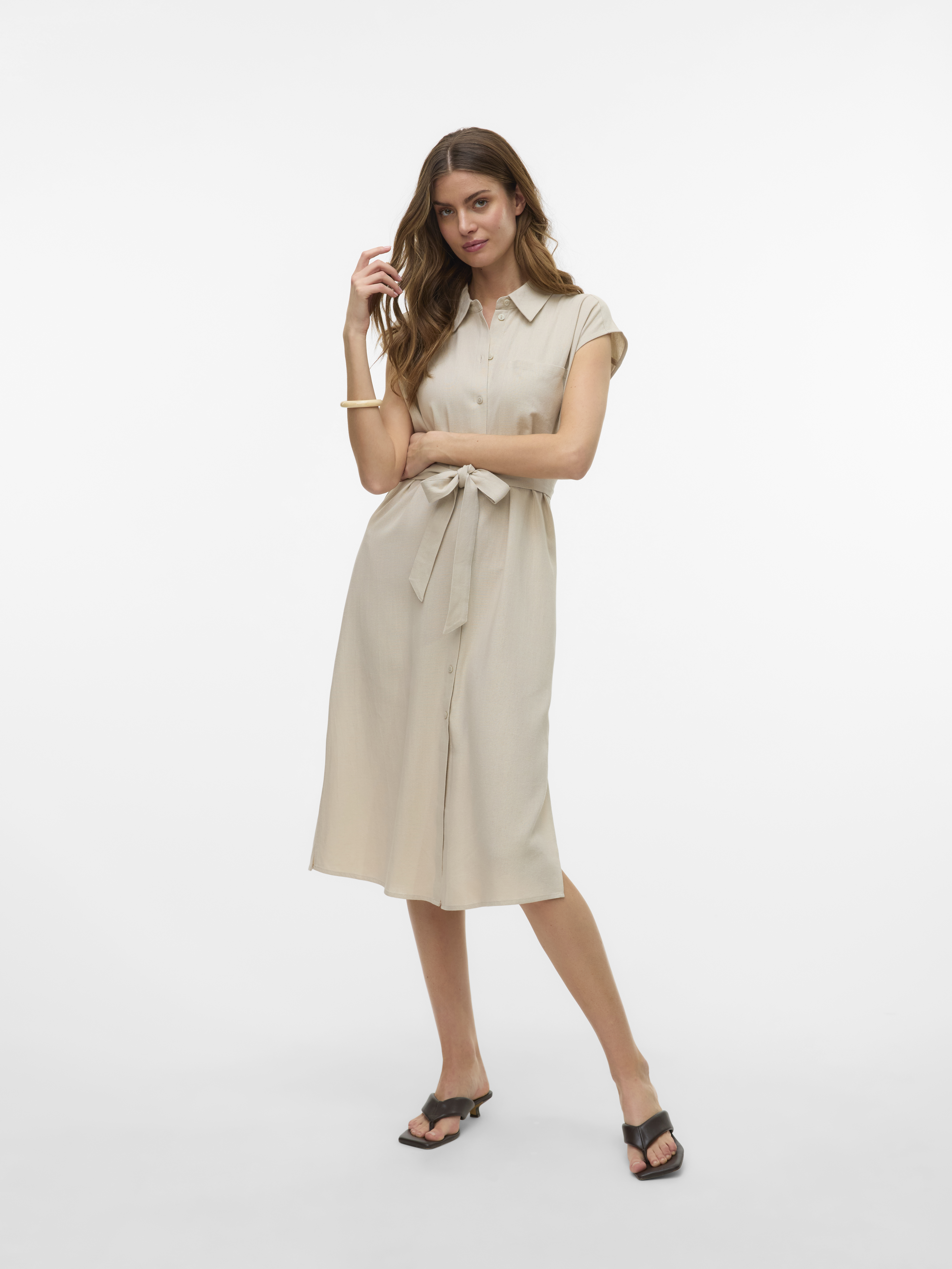 VMMYMILO SL CALF SHIRT DRESS WVN GA