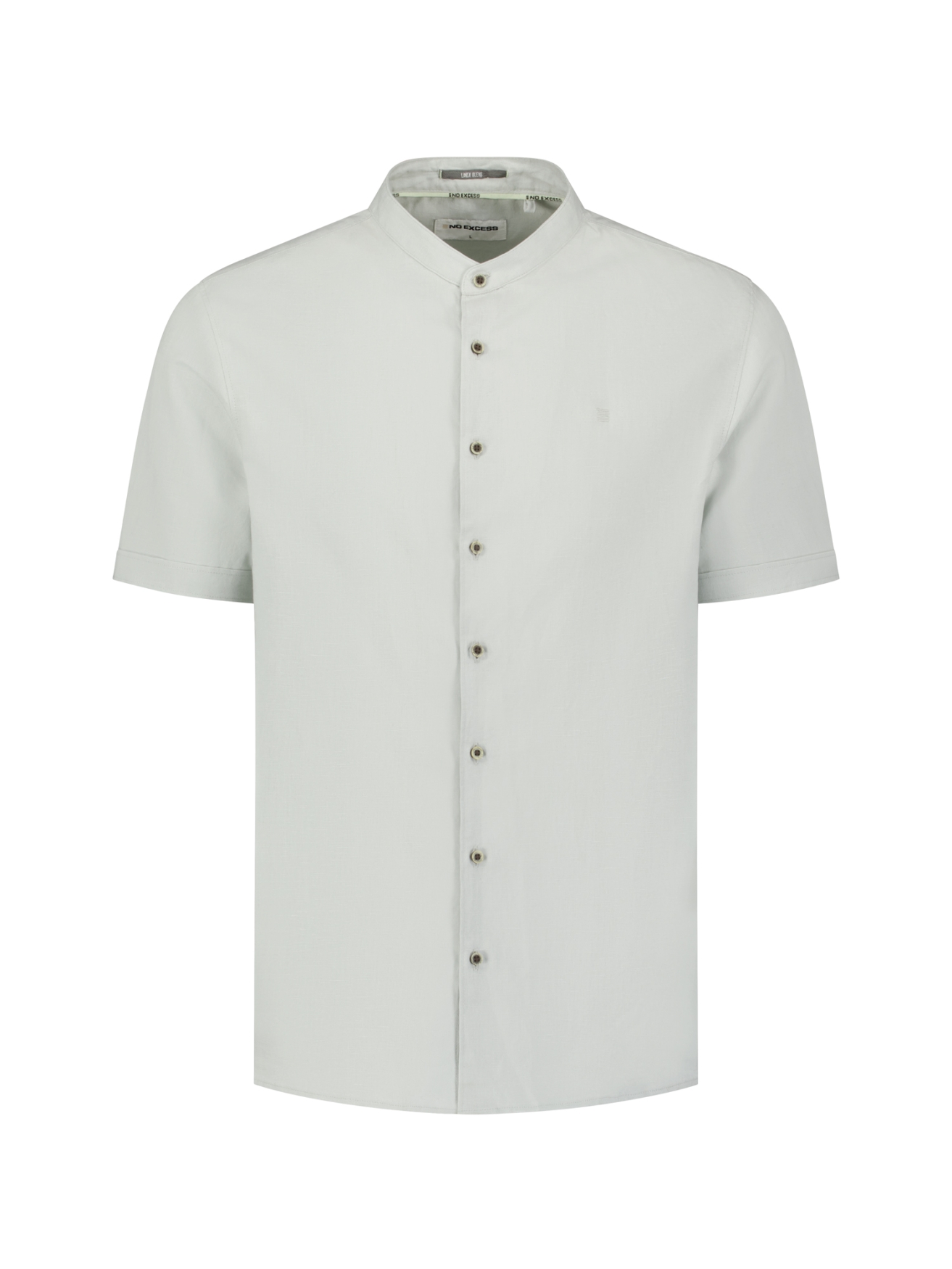 Shirt Short Sleeve Granddad With Linen