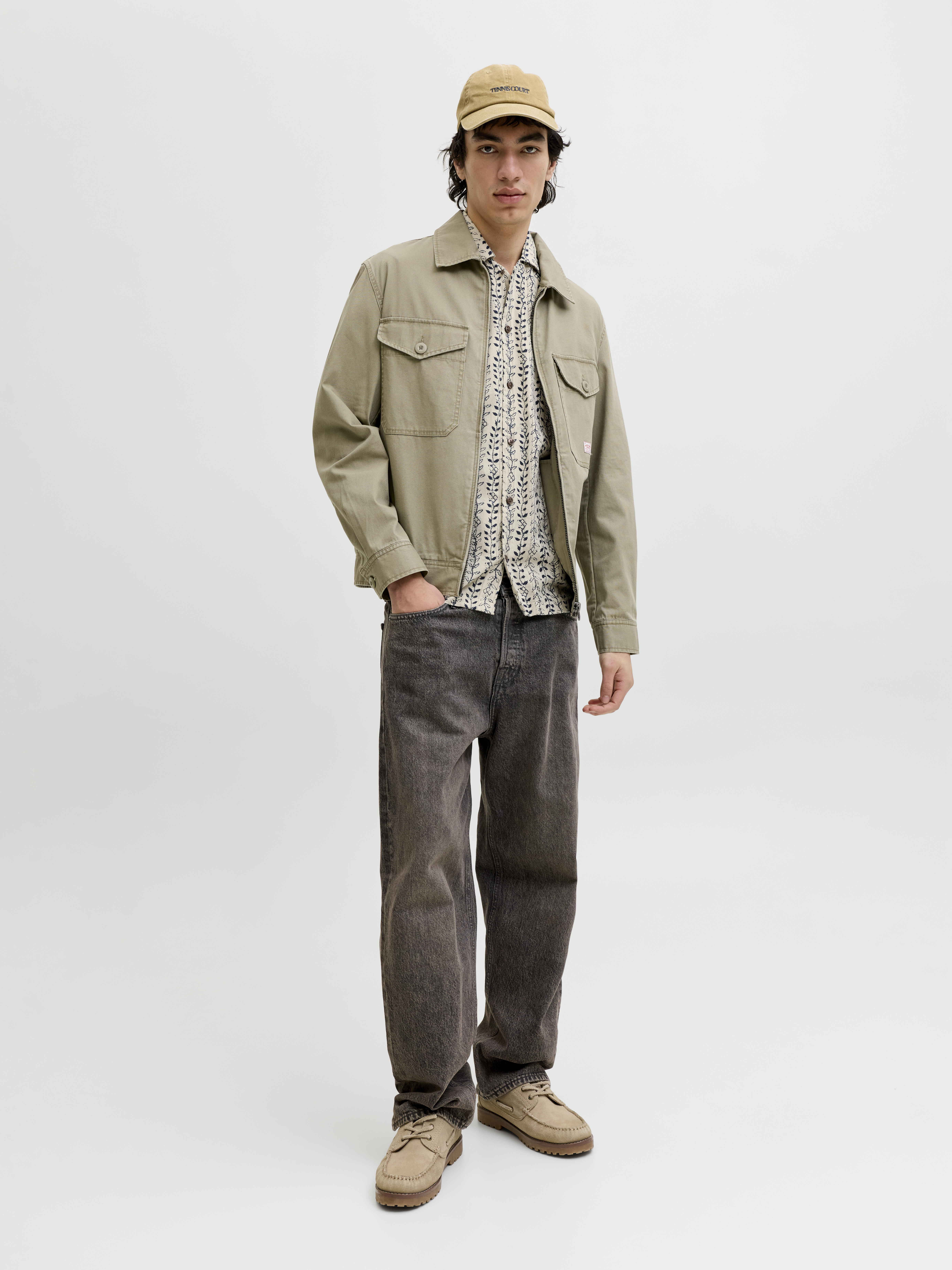 JPRBLULYON PRINT DOBBY S/S SHIRT SN