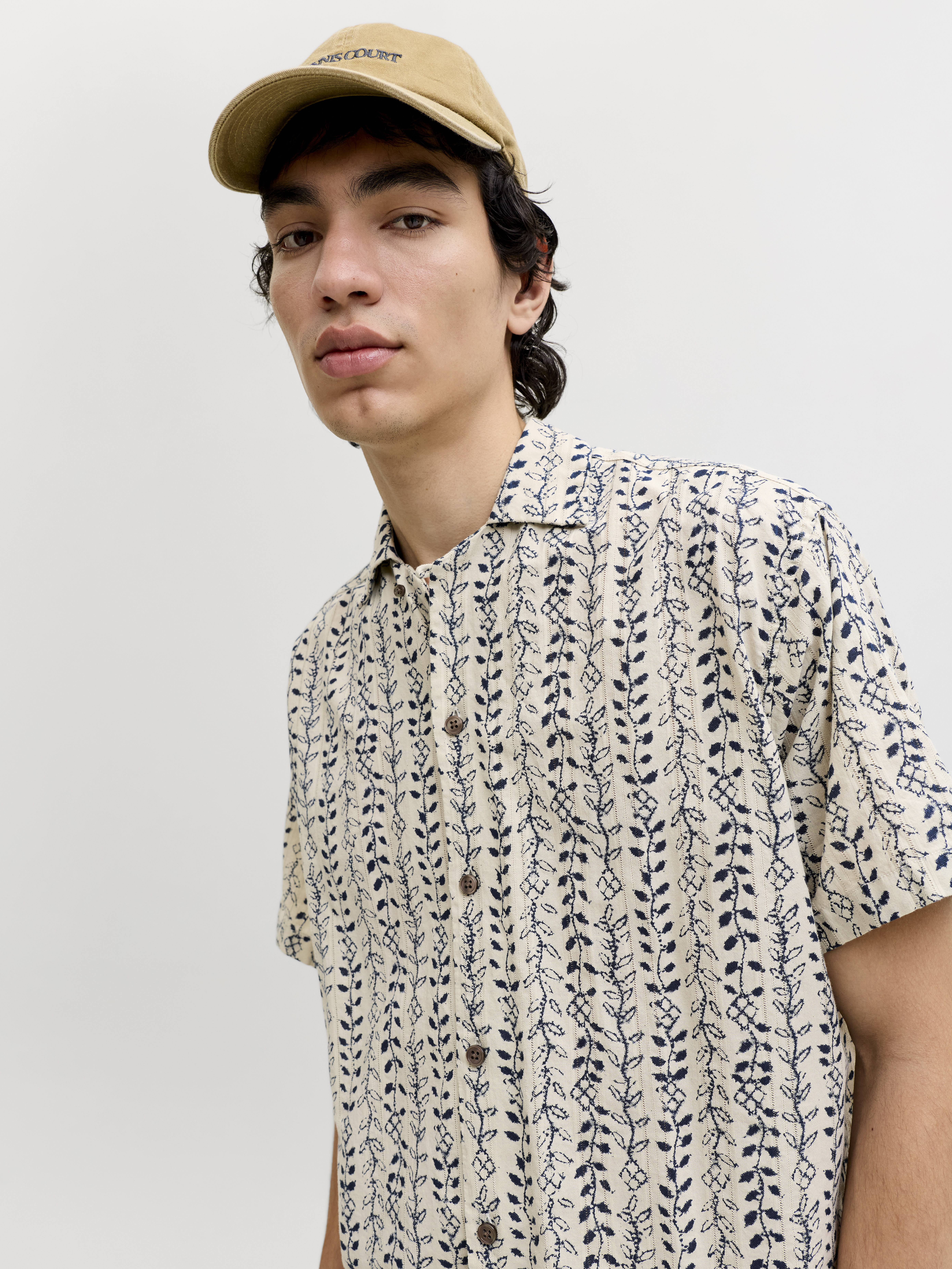 JPRBLULYON PRINT DOBBY S/S SHIRT SN