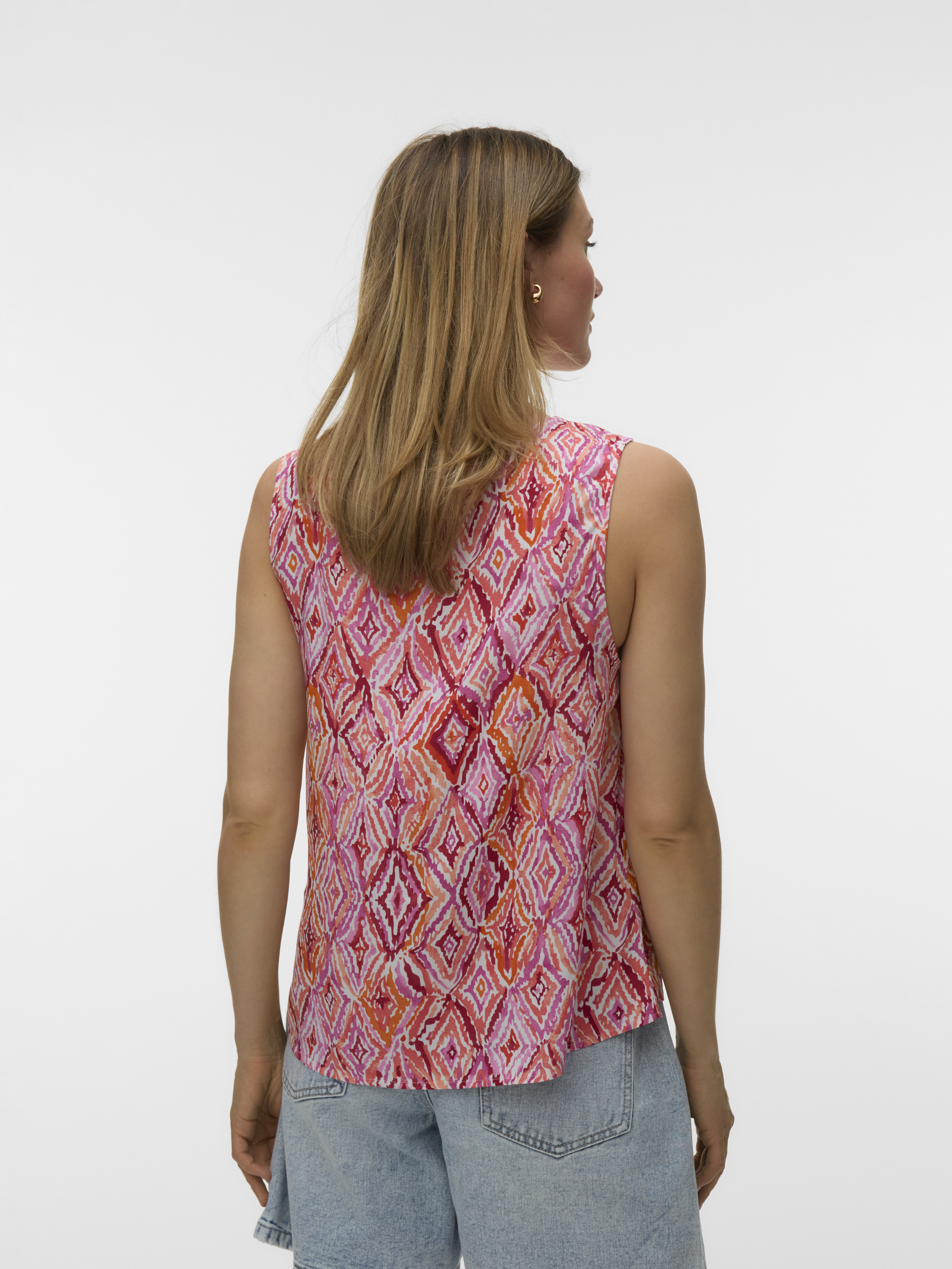 VMEASY JOY S/L V-NECK TOP WVN GA