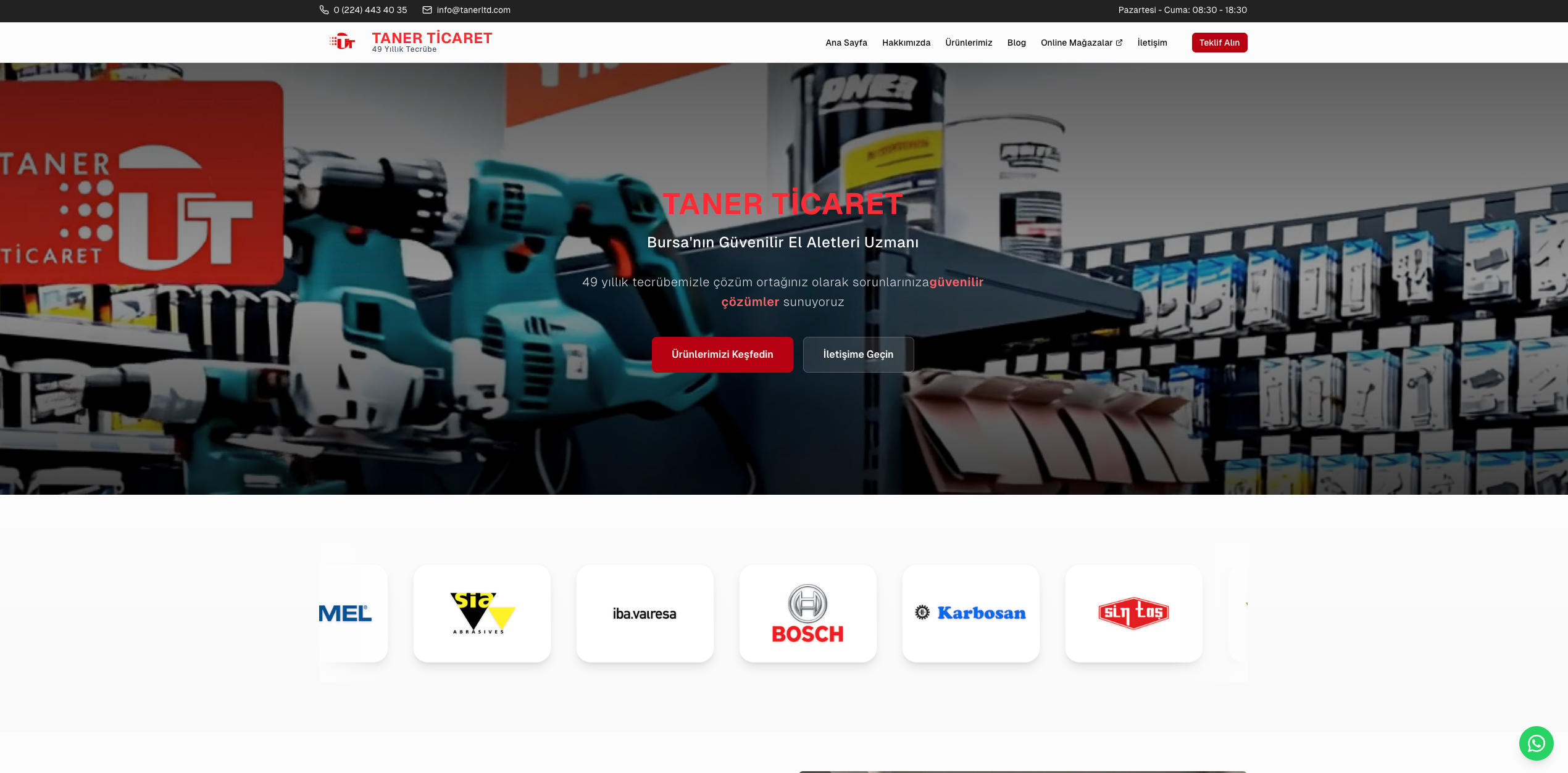 Taner Ticaret - UI & UX / Web Tasarımı sektöründe Vodesoft Yazılım Projesi