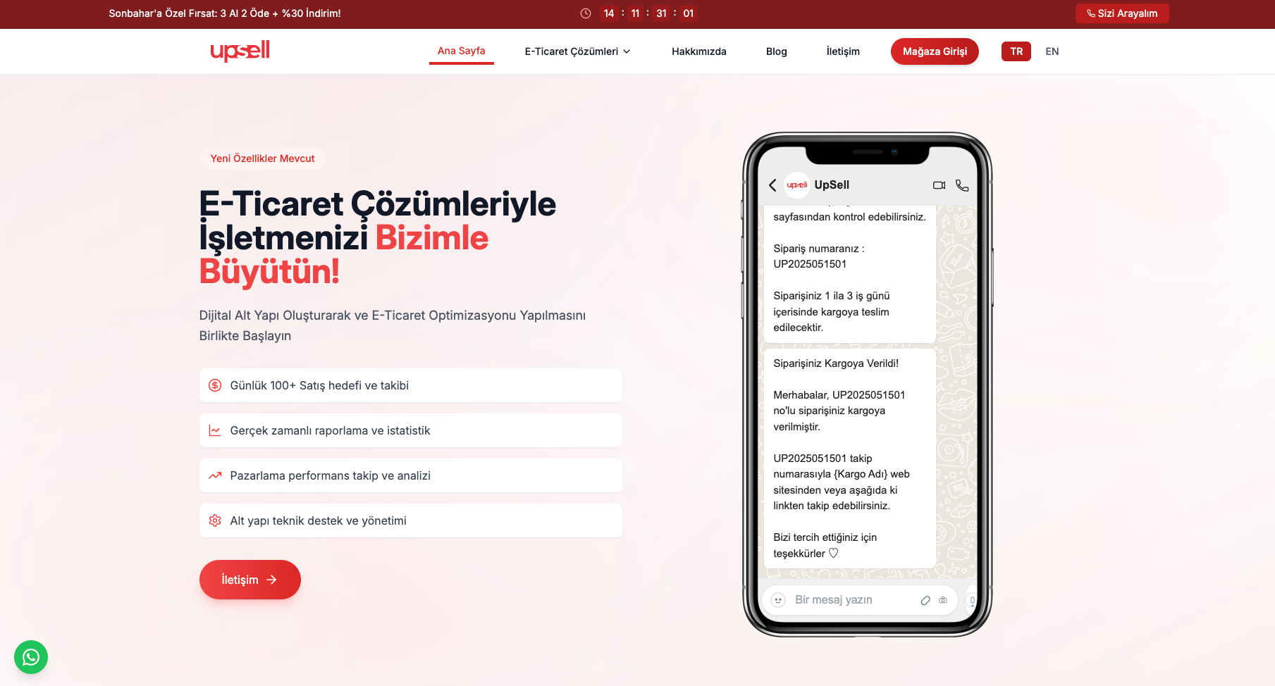 Upsell - Vodesoft Proje Referansı