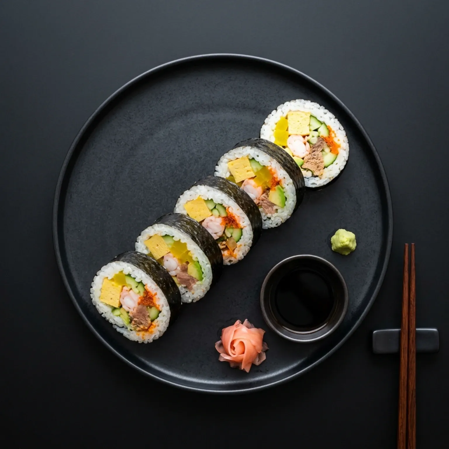 5 pieces of large Big Roll sushi