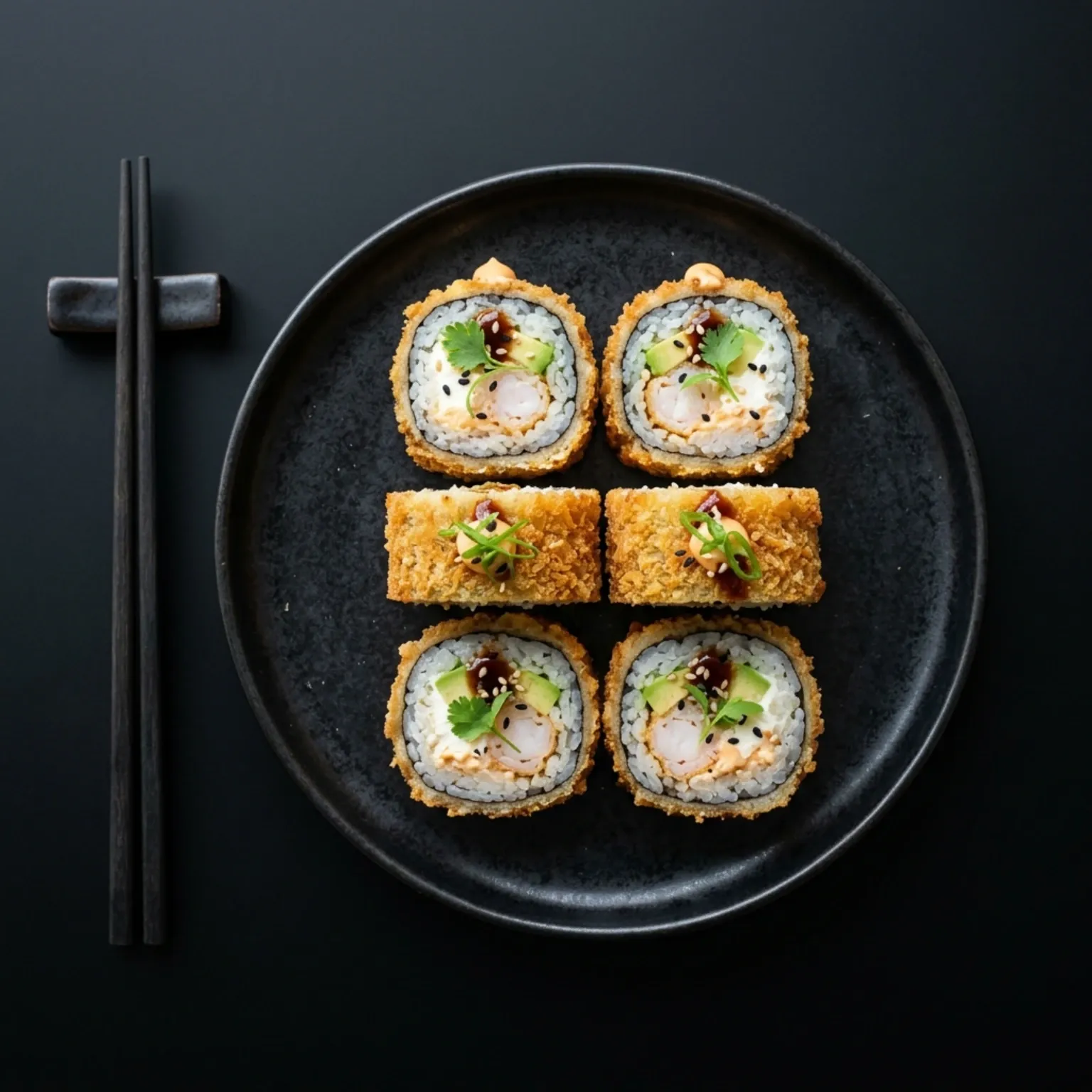 6 pieces of crispy Breaded Roll sushi