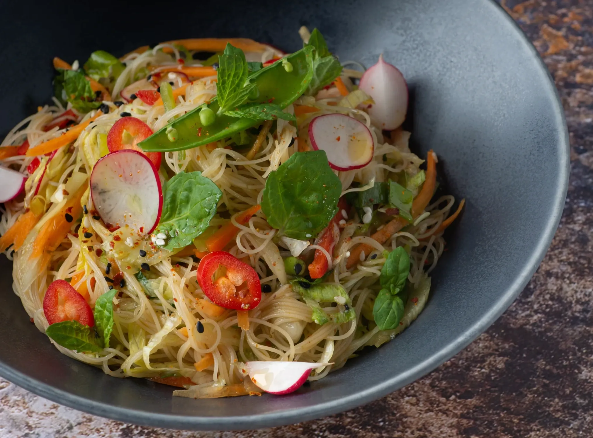 Mien xao vegetarian version