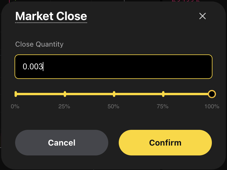 Confirm Close