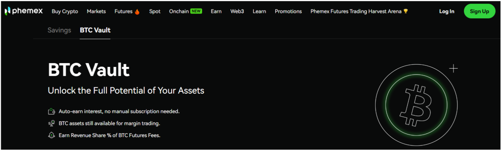 Phemex BTC Vault