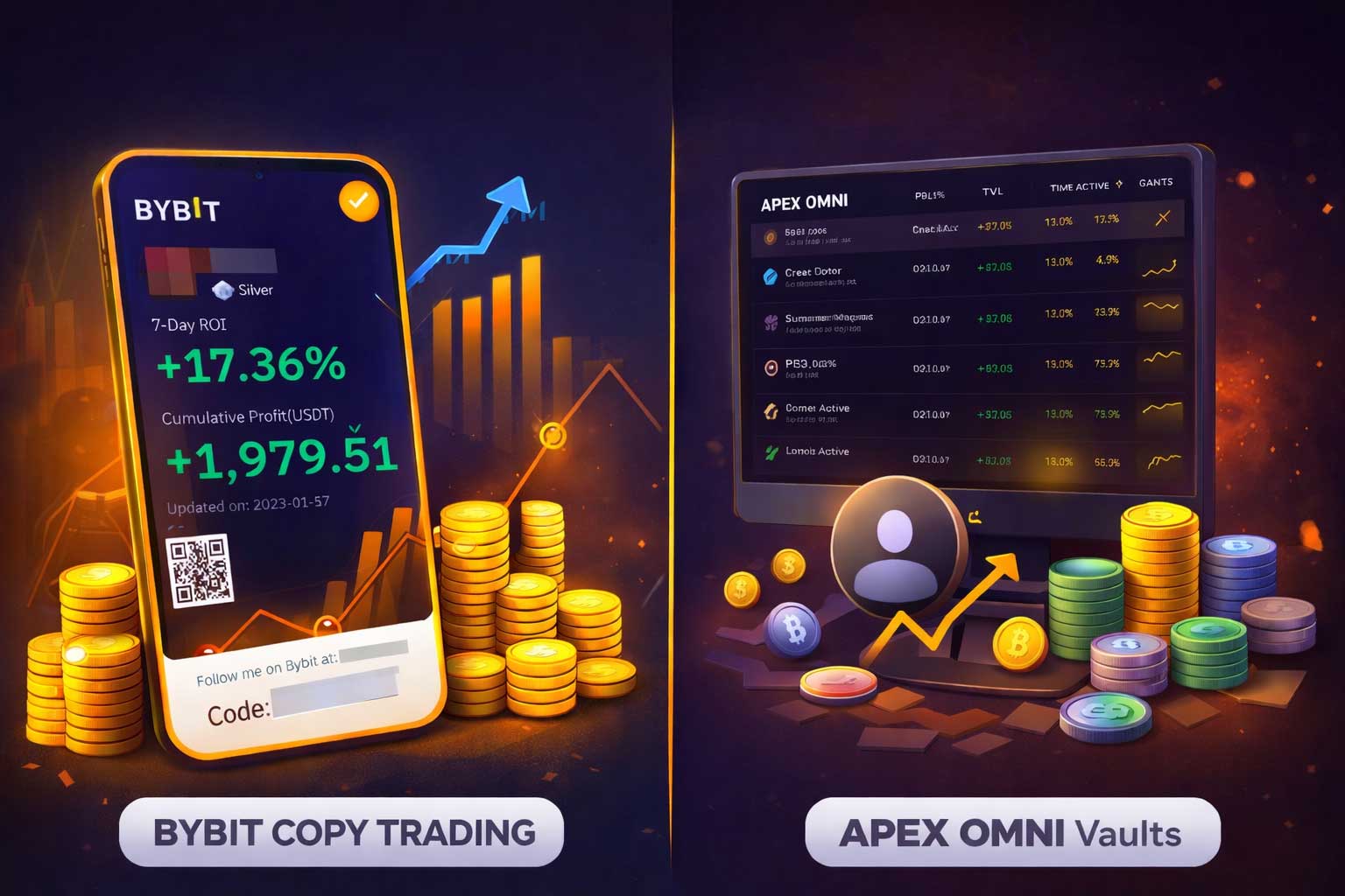 Bybit Copytrading vs Apex Omni Vaults