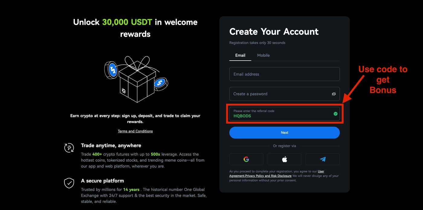 Utilisez le code en rouge pour obtenir le bonus.