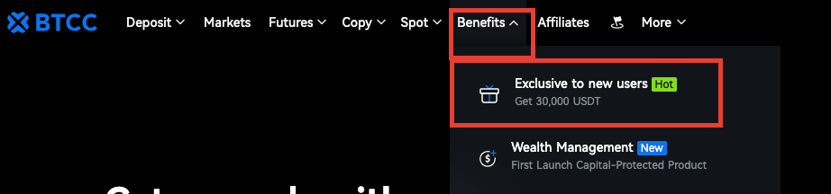 BTCC bonus new users