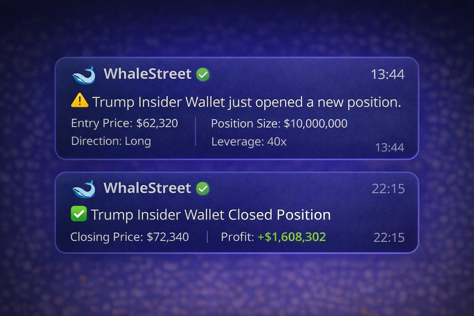Trump Insider Wallet Alerts