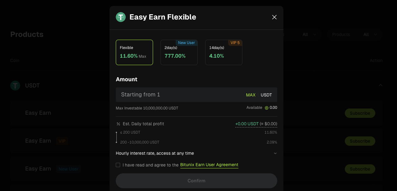 Bitunix passive income