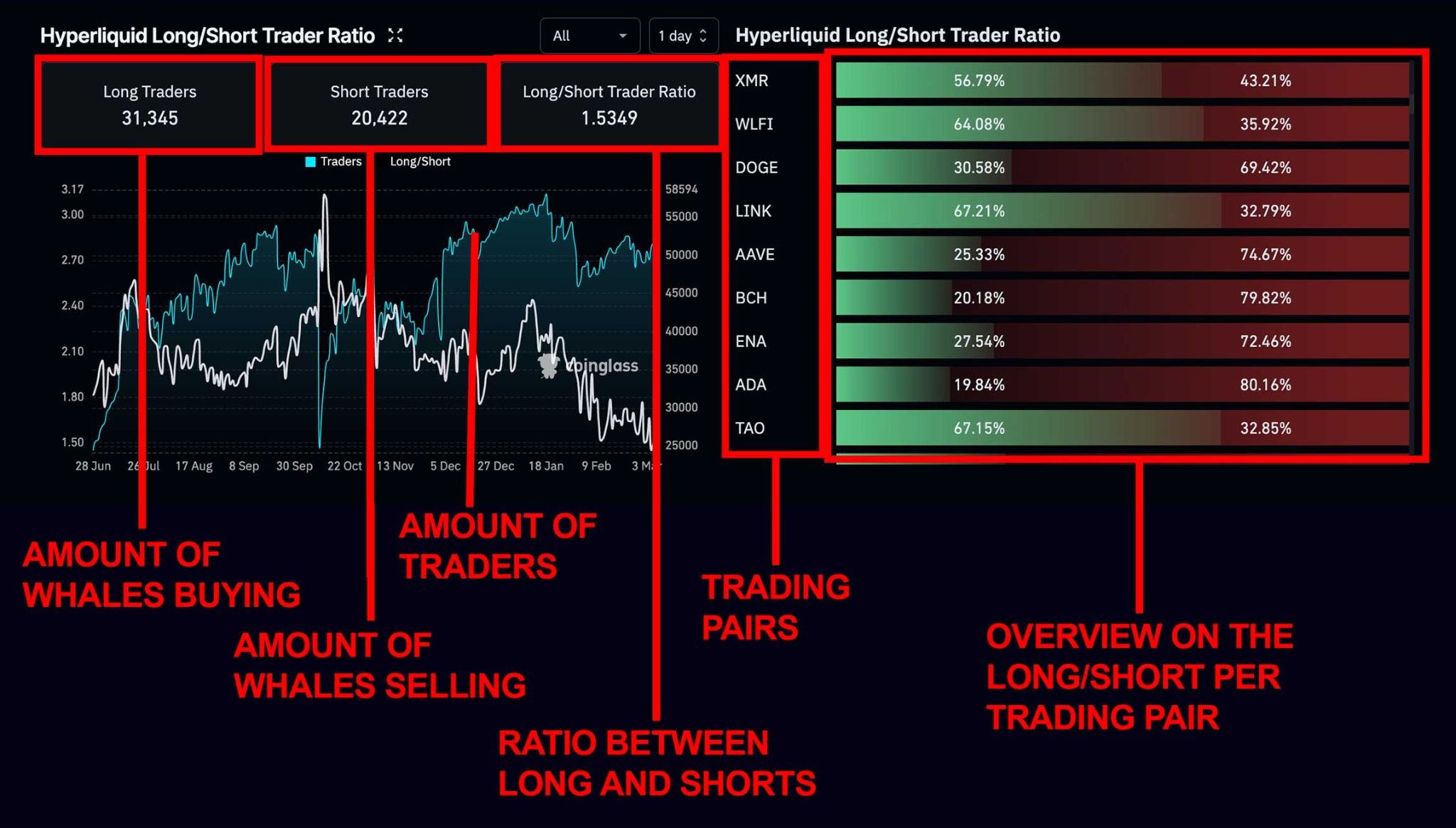 HyperLiquid Long/Short Trader Ratio 