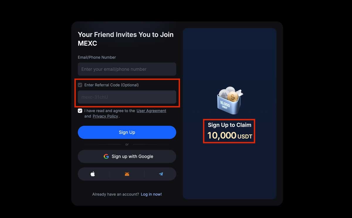 MEXC Sign Up
